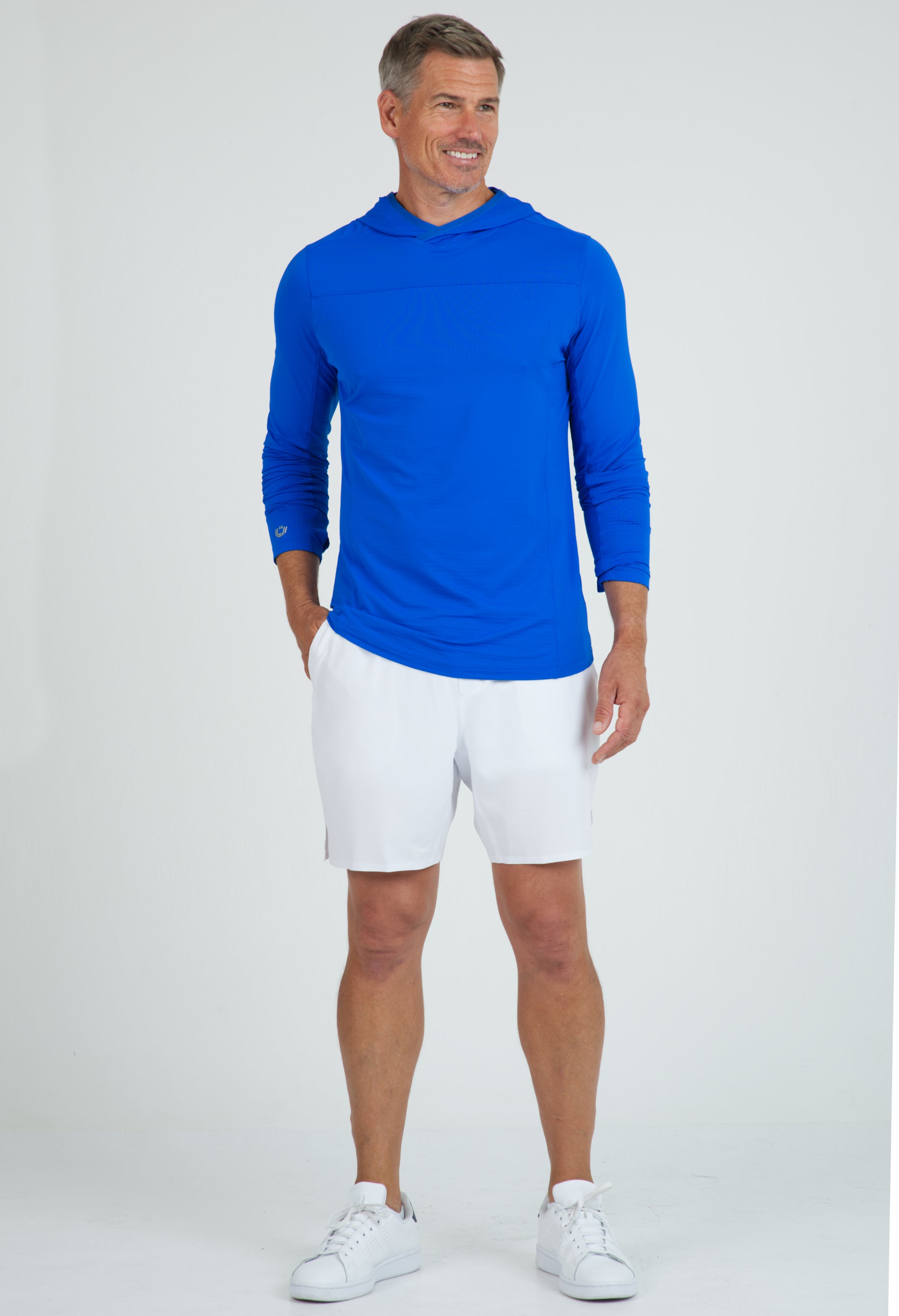 IBKÜL - Men's Solid Long Sleeve Hoody - 91199 - Color: Royal