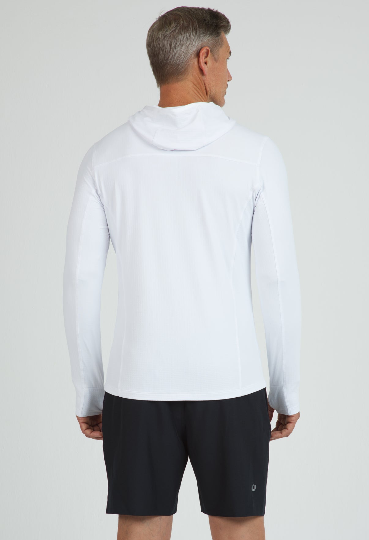 IBKÜL - Men's Solid Long Sleeve Hoody - 91199 - Color: White