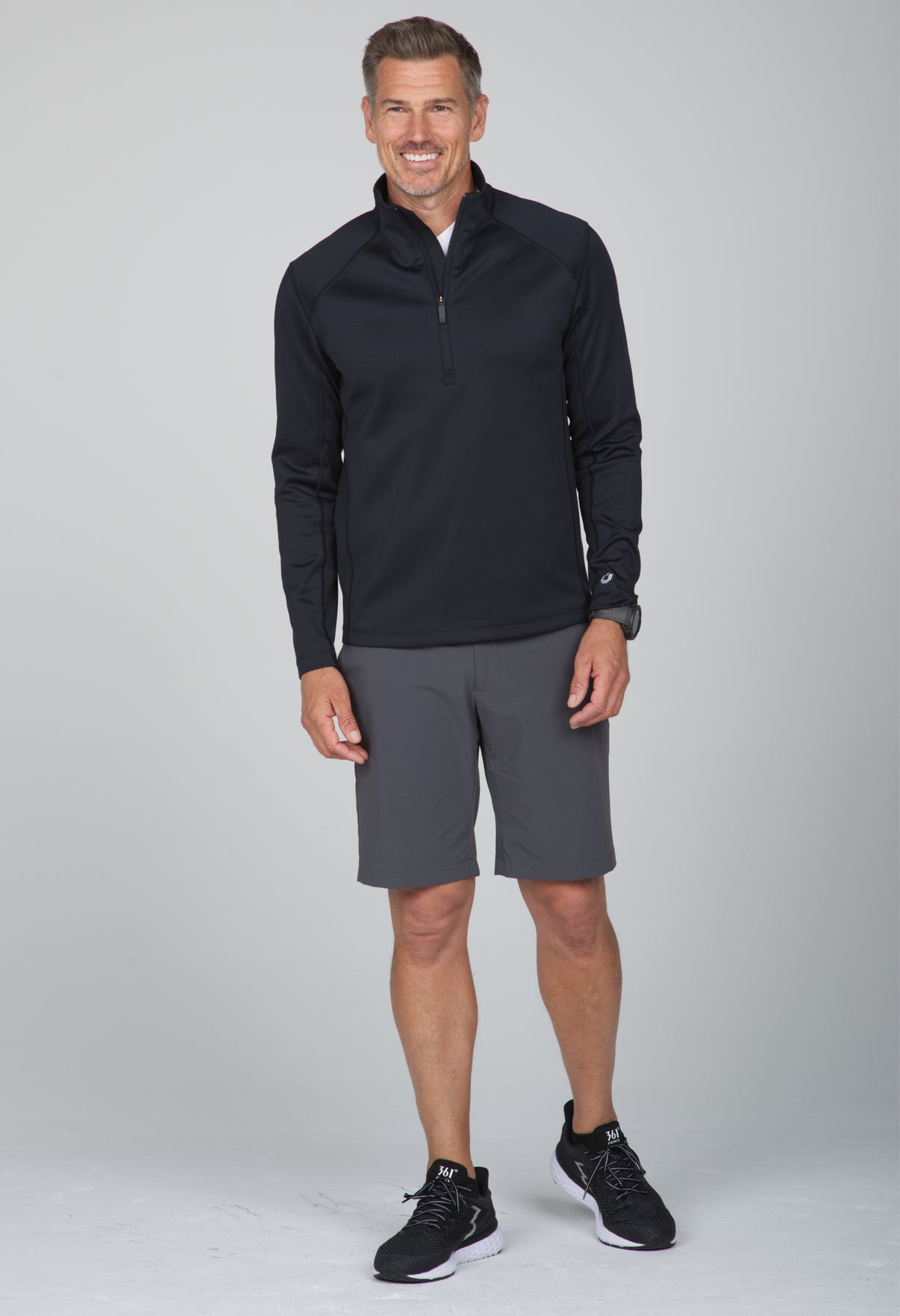 IBKÜL - Men's Insulated Zip Mock Pullover - 92000 - Color: Black