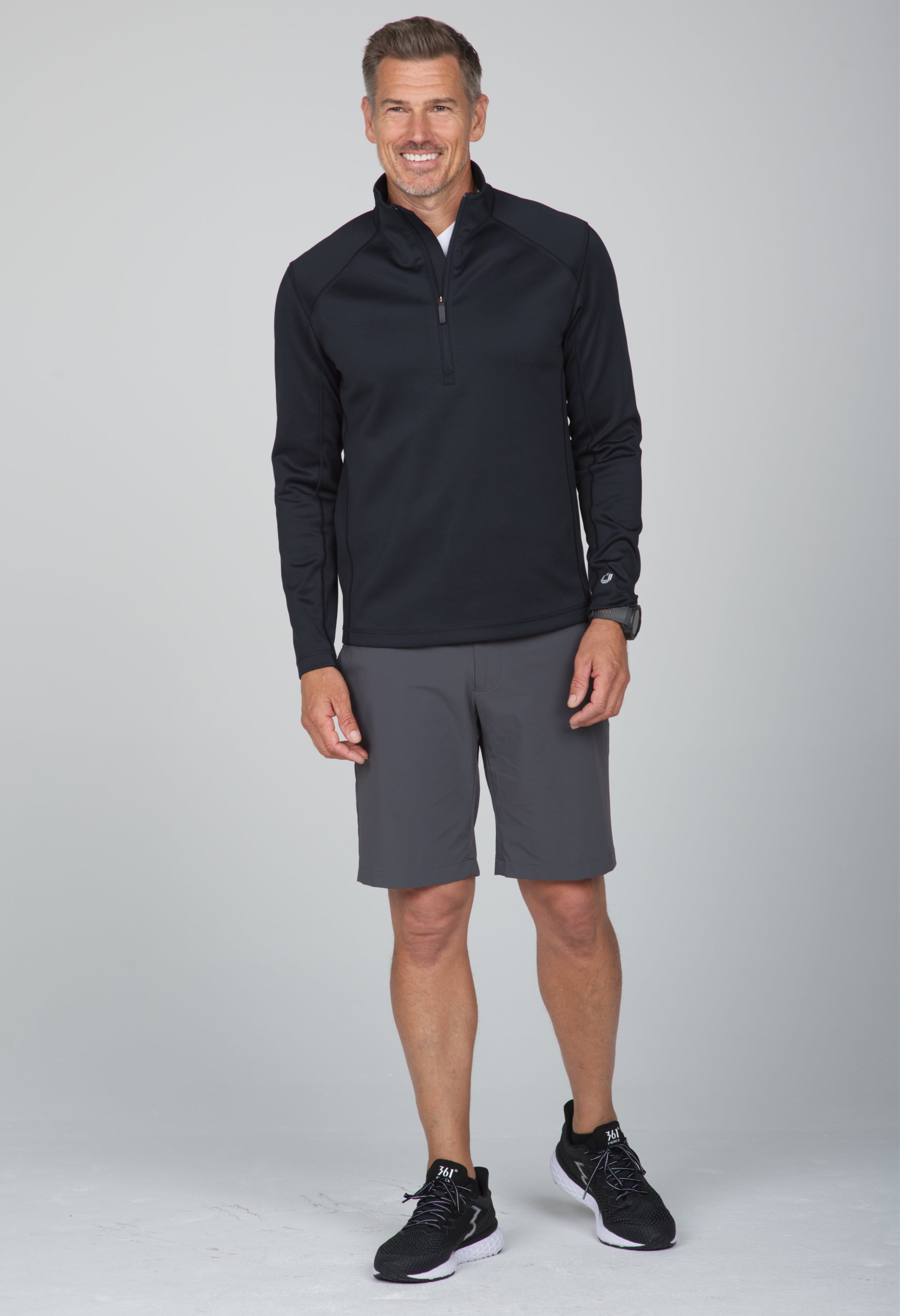 IBKÜL - Men's Insulated Zip Mock Pullover - 92000 - Color: Black