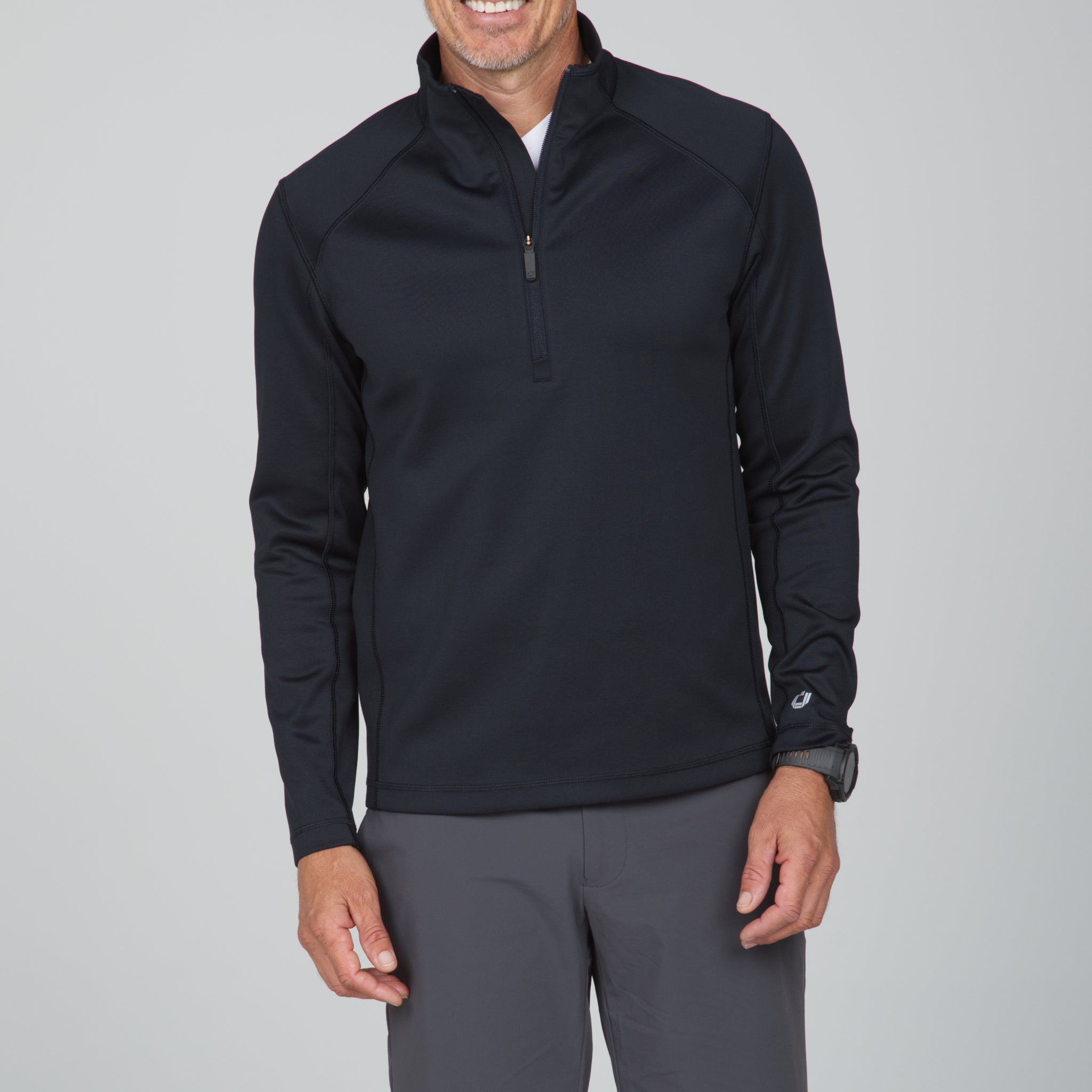 IBKÜL - Men's Insulated Zip Mock Pullover - 92000 - Color: Black
