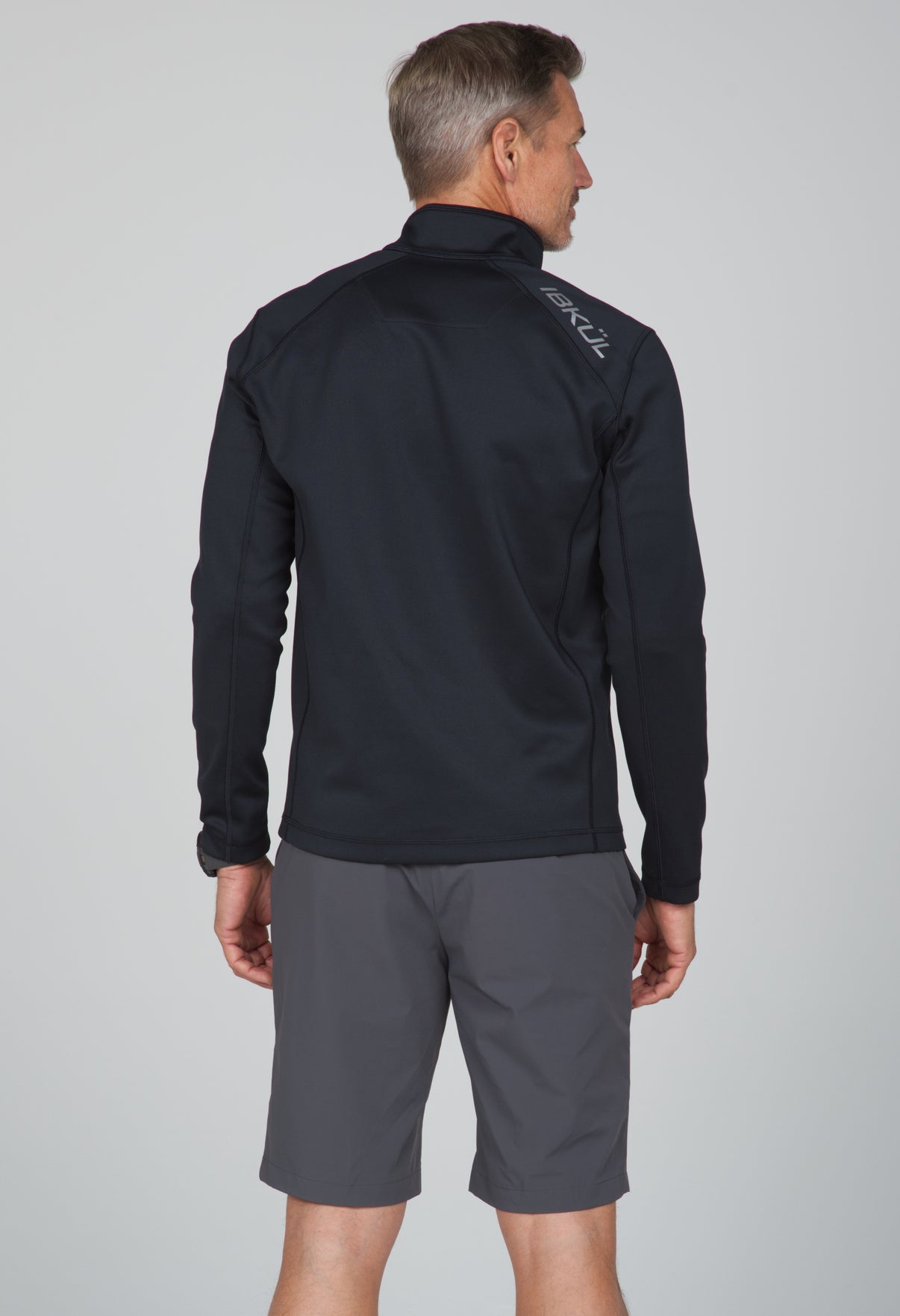 IBKÜL - Men's Insulated Zip Mock Pullover - 92000 - Color: Black