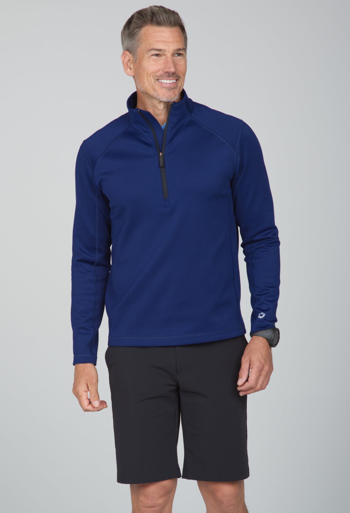 IBKÜL - Men's Insulated Zip Mock Pullover - 92000 - Color: Navy
