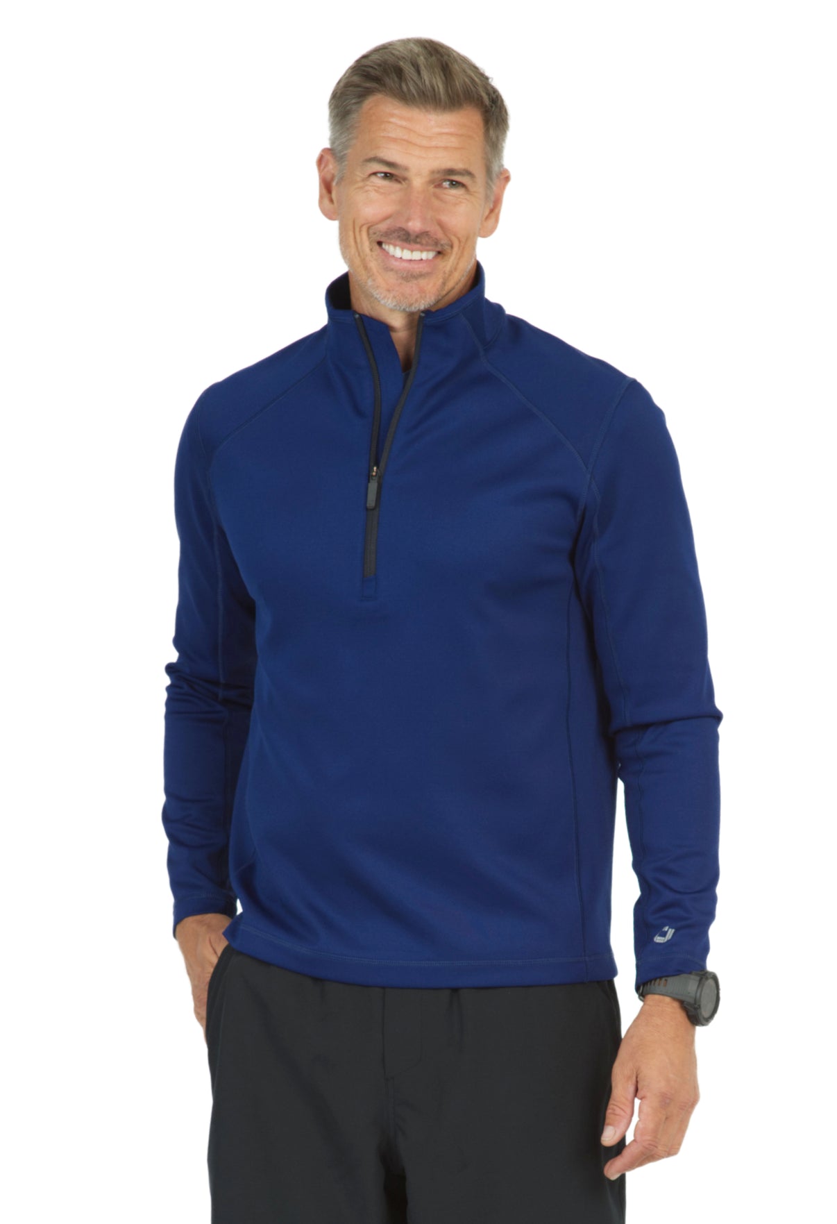 IBKÜL - Men's Insulated Zip Mock Pullover - 92000 - Color: Navy