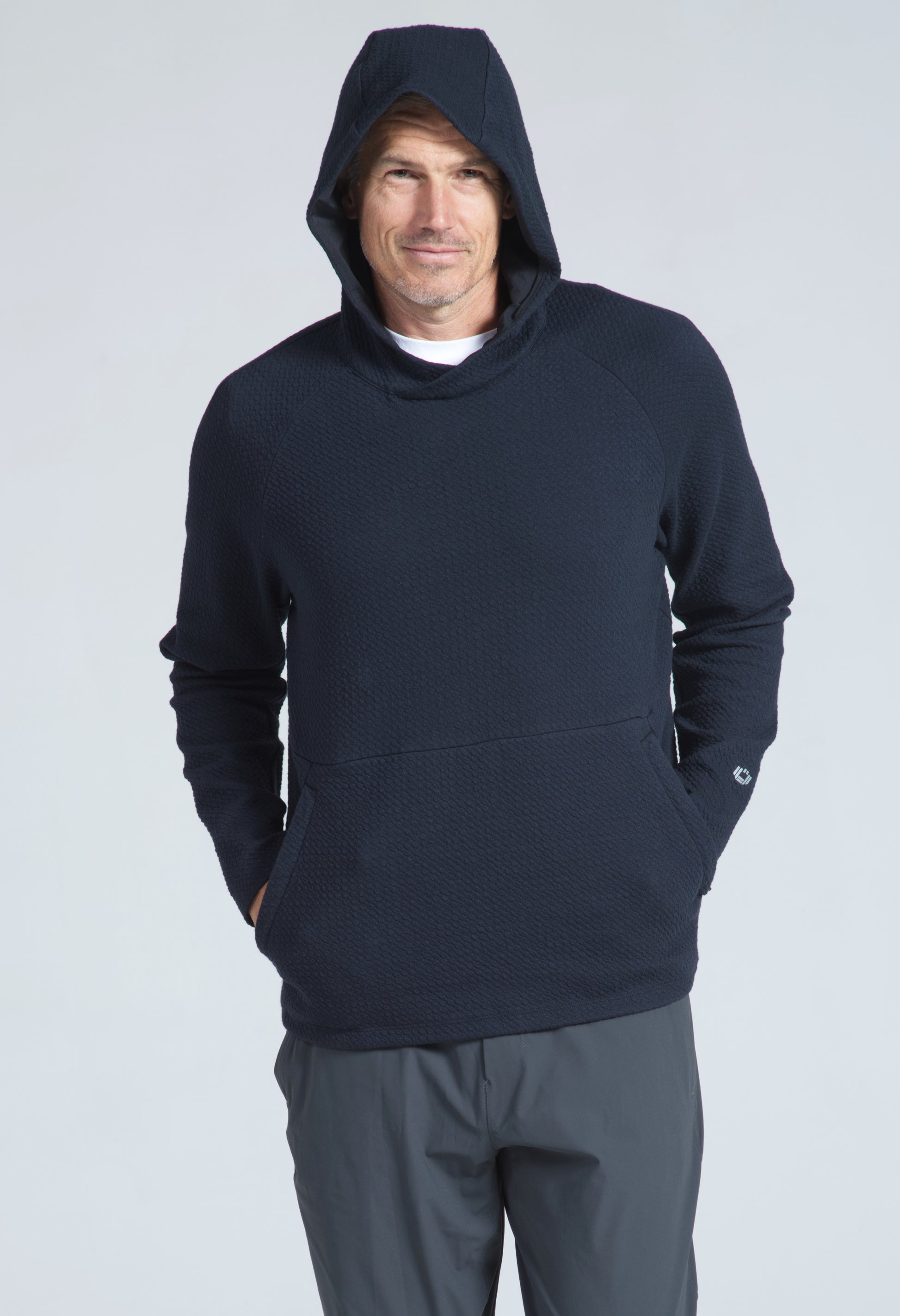 Solid Popcorn Stitch Hoody - 94000