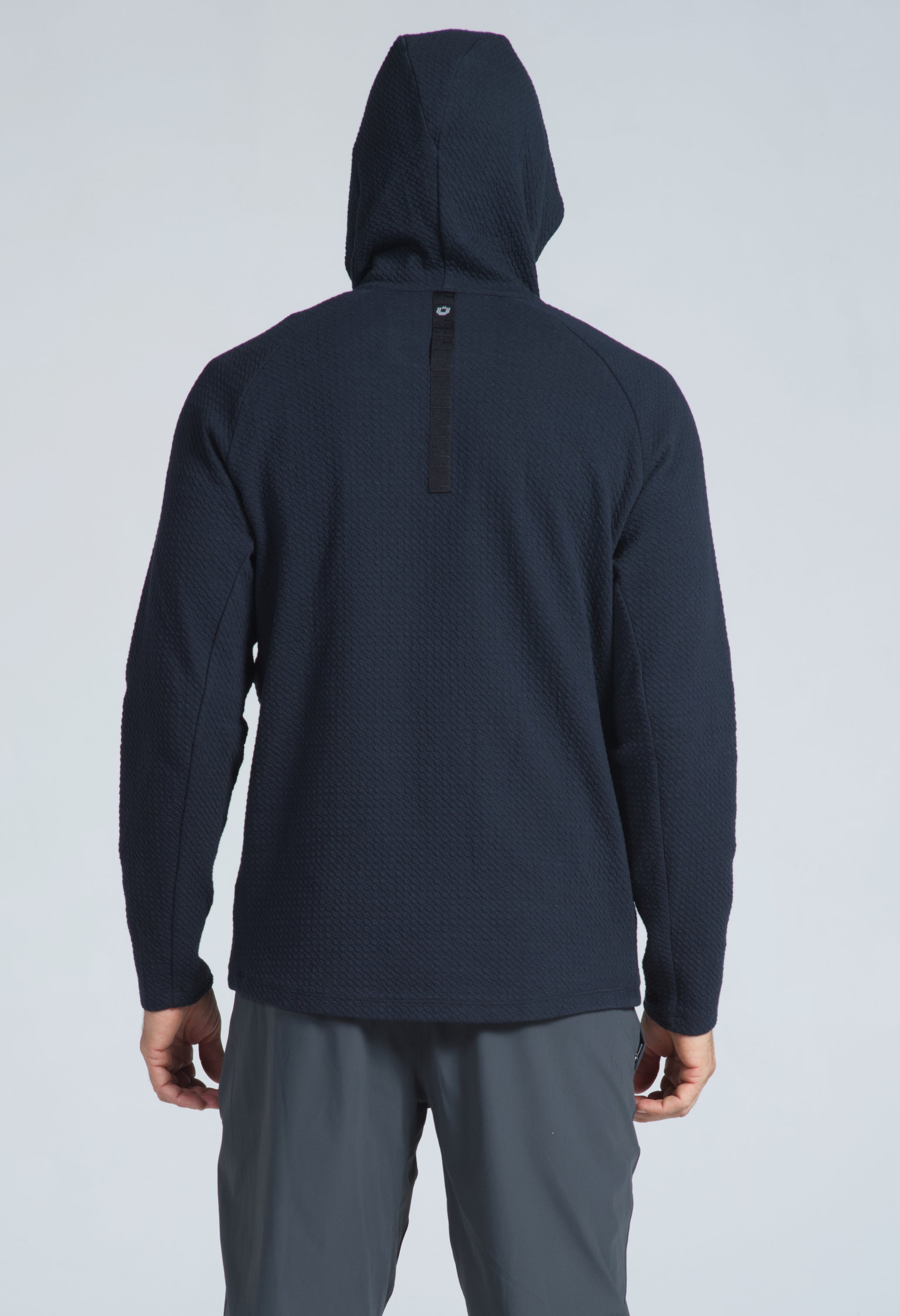 IBKÜL - Solid Popcorn Stitch Hoody - 94000 - Color: Black