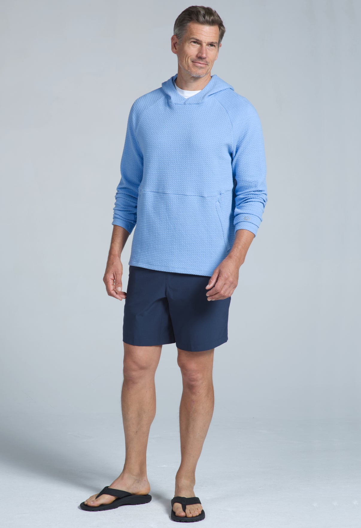 IBKÜL - Solid Popcorn Stitch Hoody - 94000 - Color: Black