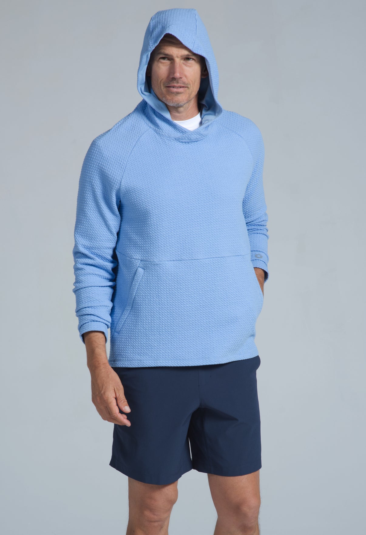 IBKÜL - Solid Popcorn Stitch Hoody - 94000 - Color: Black