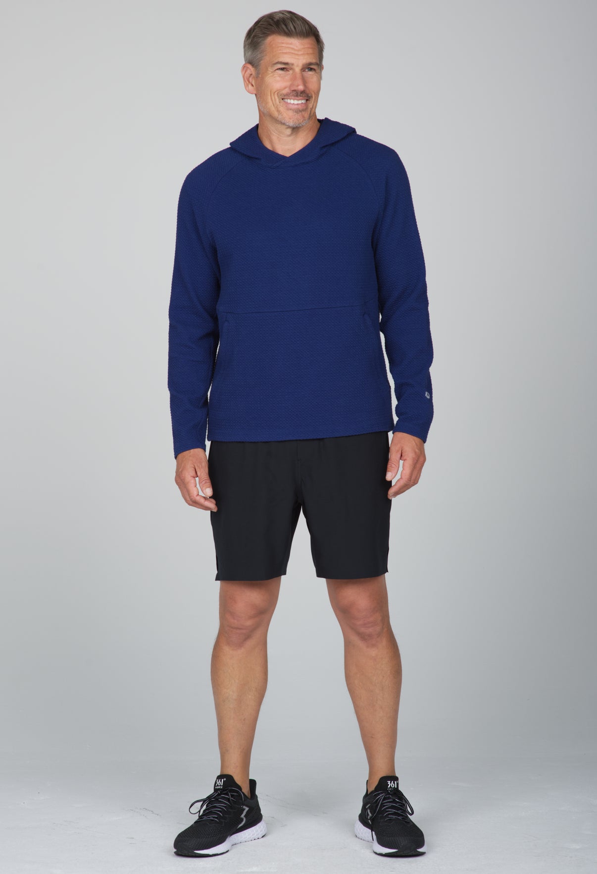 IBKÜL - Solid Popcorn Stitch Hoody - 94000 - Color: Black