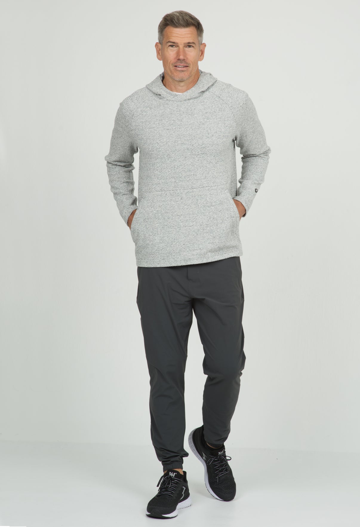 IBKÜL - Solid Popcorn Stitch Hoody - 94000 - Color: Black