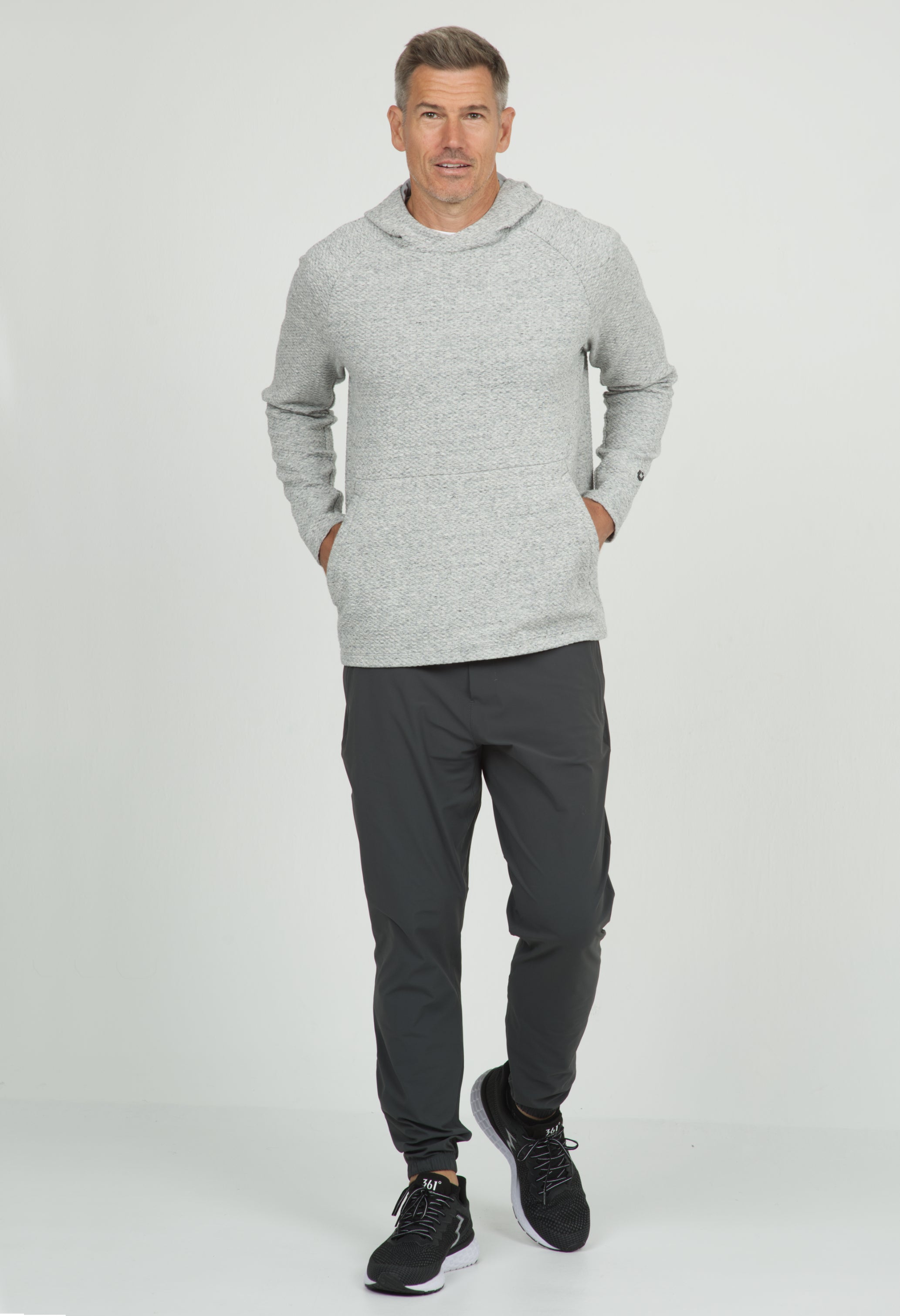 IBKÜL - Solid Popcorn Stitch Hoody - 94000 - Color: Black