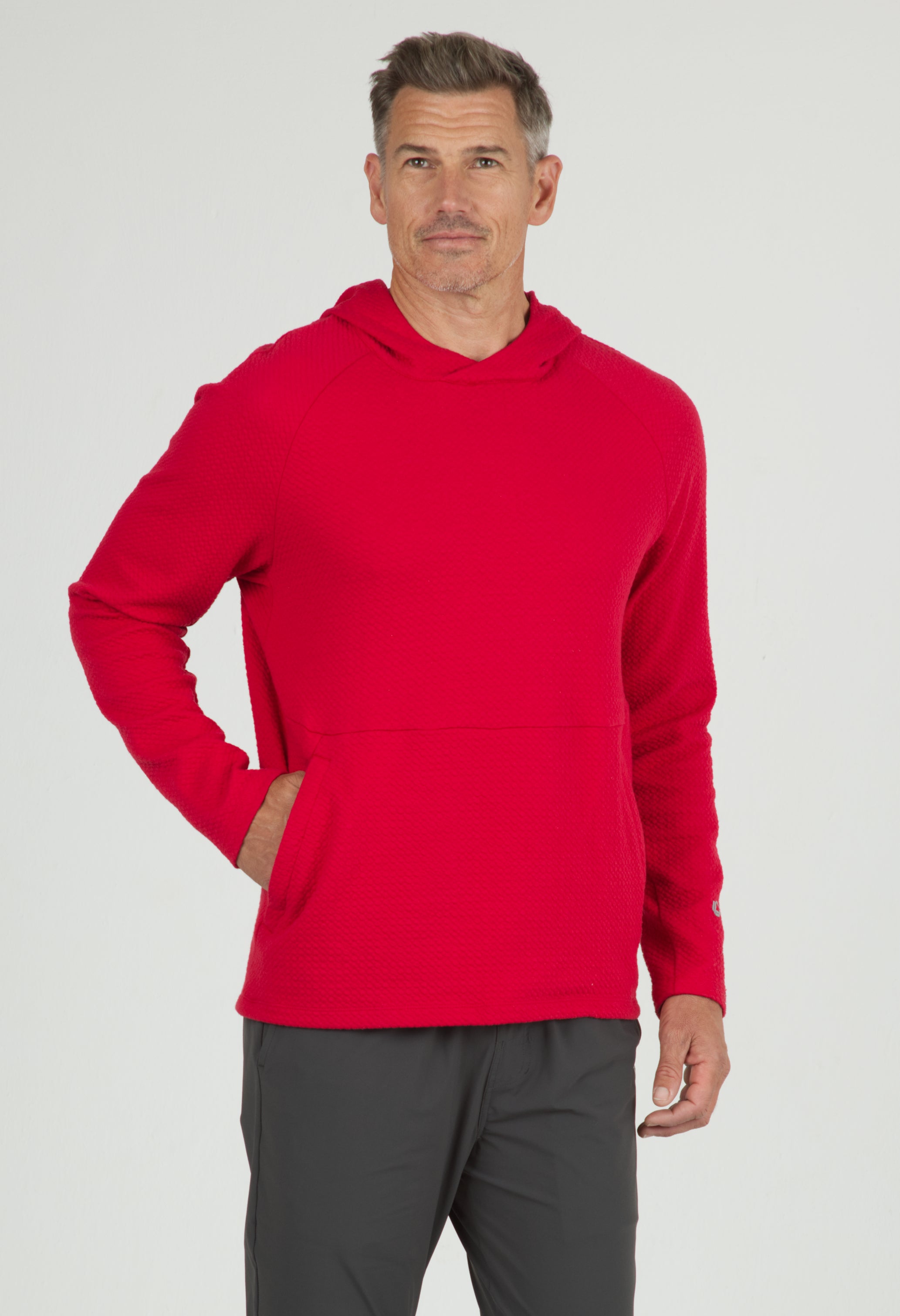 IBKÜL - Solid Popcorn Stitch Hoody - 94000 - Color: Black