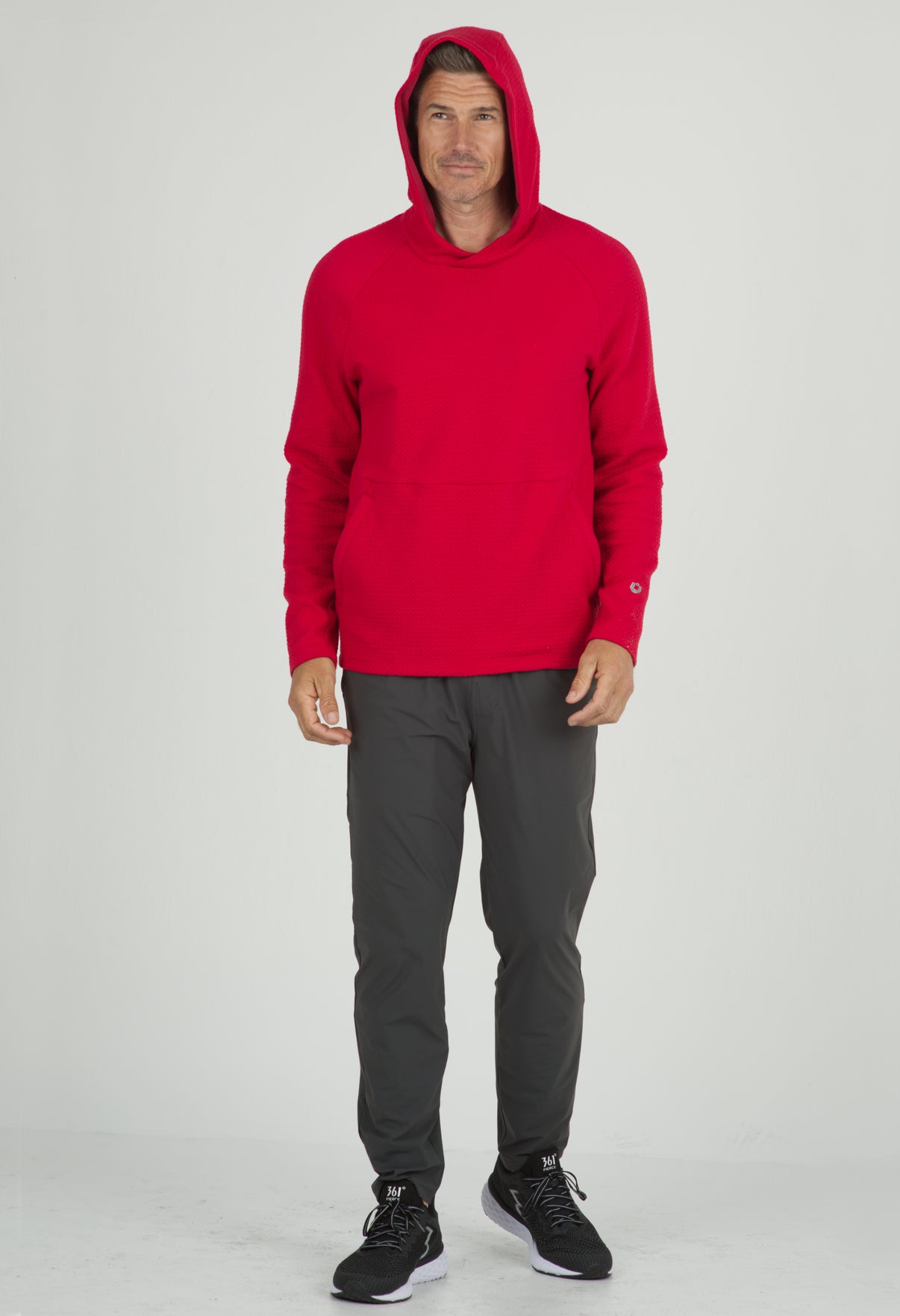 IBKÜL - Solid Popcorn Stitch Hoody - 94000 - Color: Black