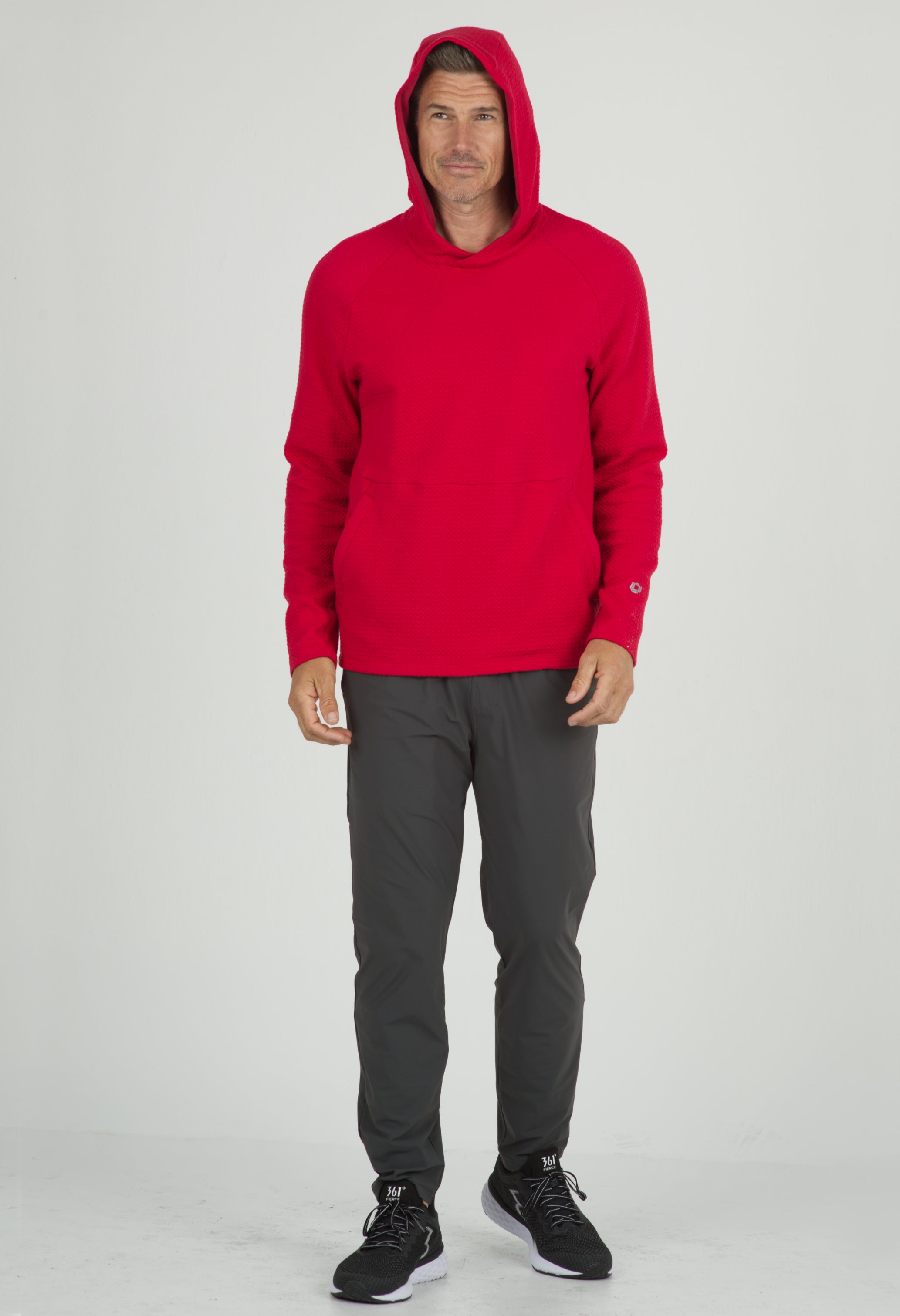 IBKÜL - Solid Popcorn Stitch Hoody - 94000 - Color: Black