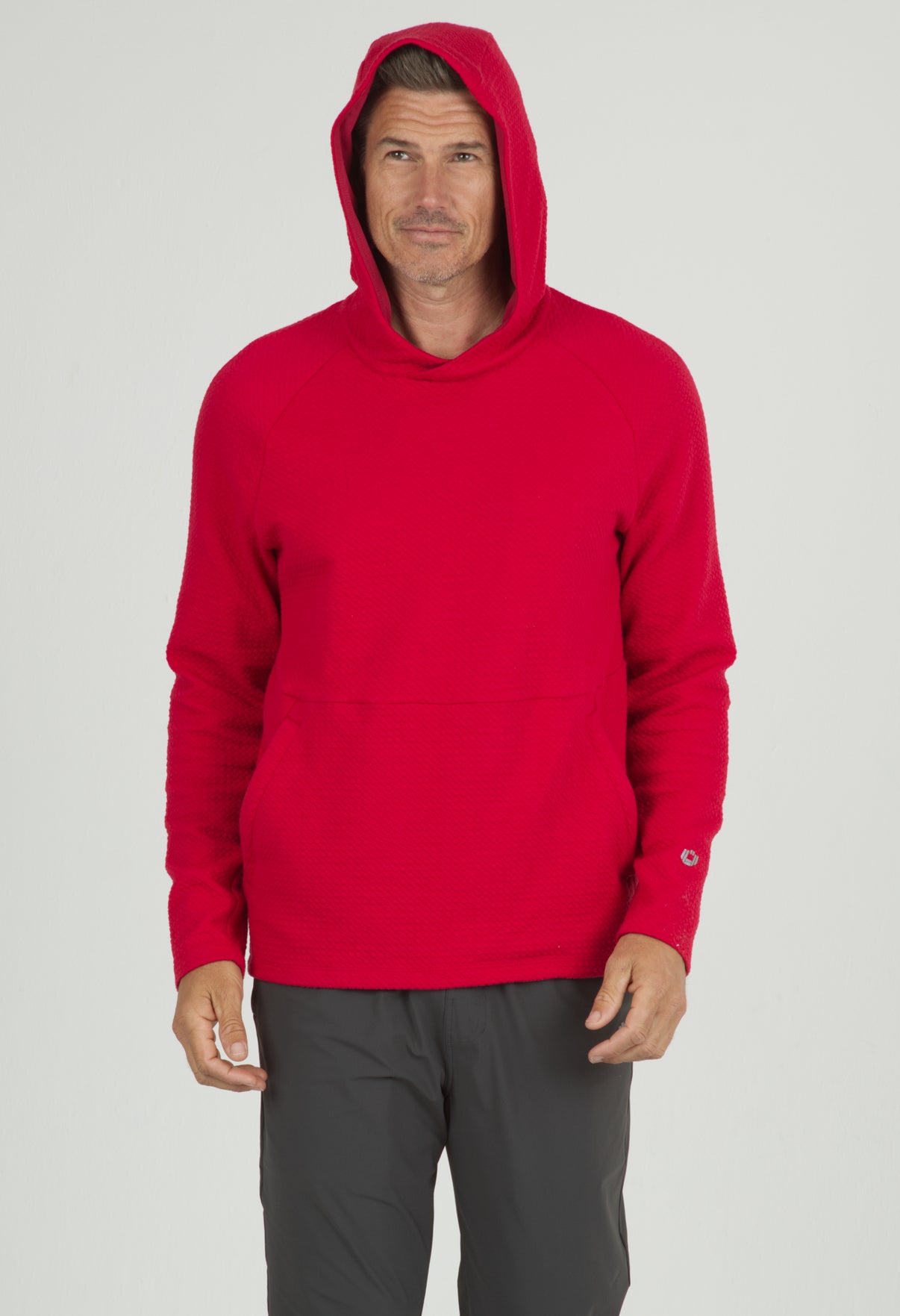 IBKÜL - Solid Popcorn Stitch Hoody - 94000 - Color: Black