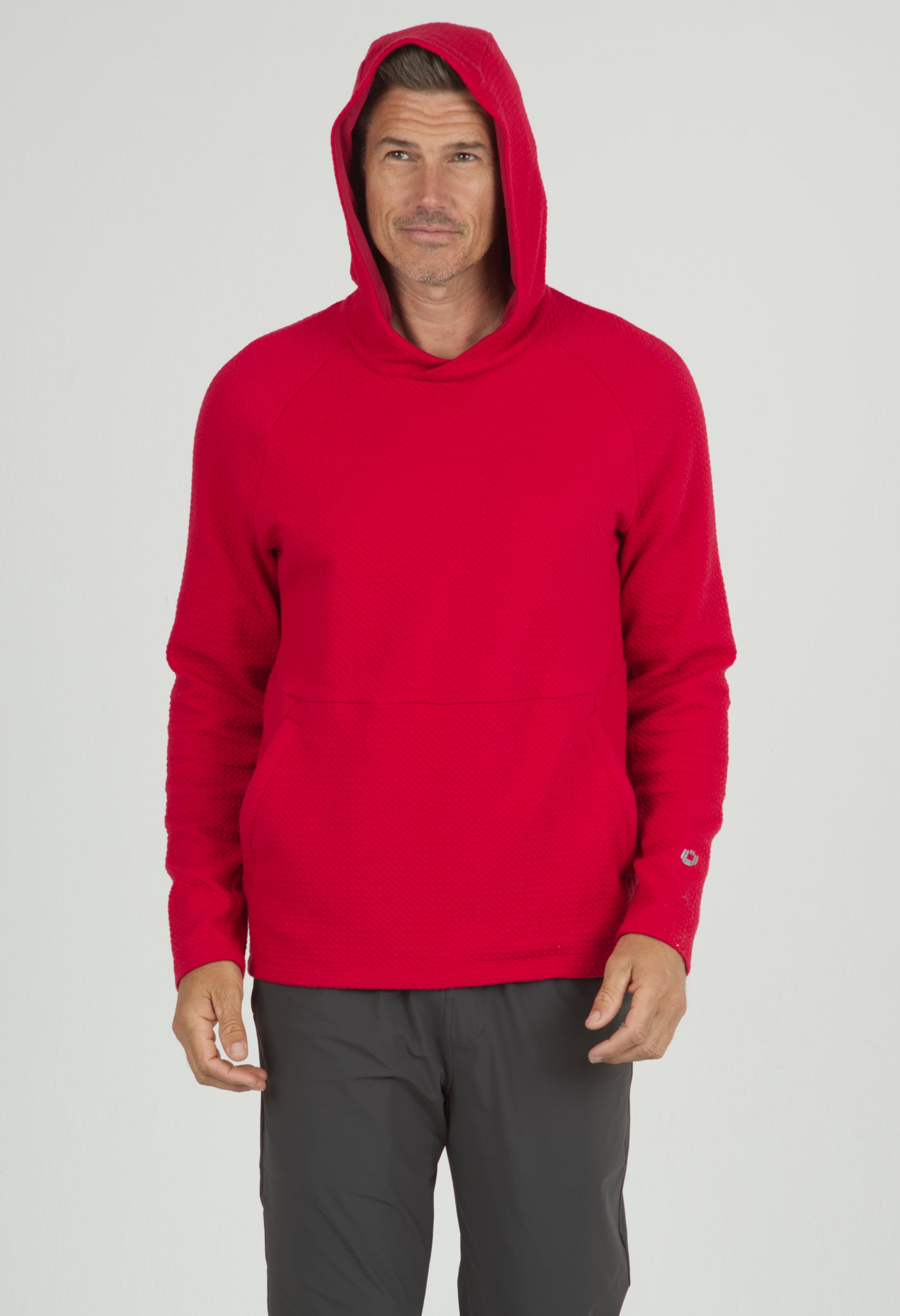 IBKÜL - Solid Popcorn Stitch Hoody - 94000 - Color: Black