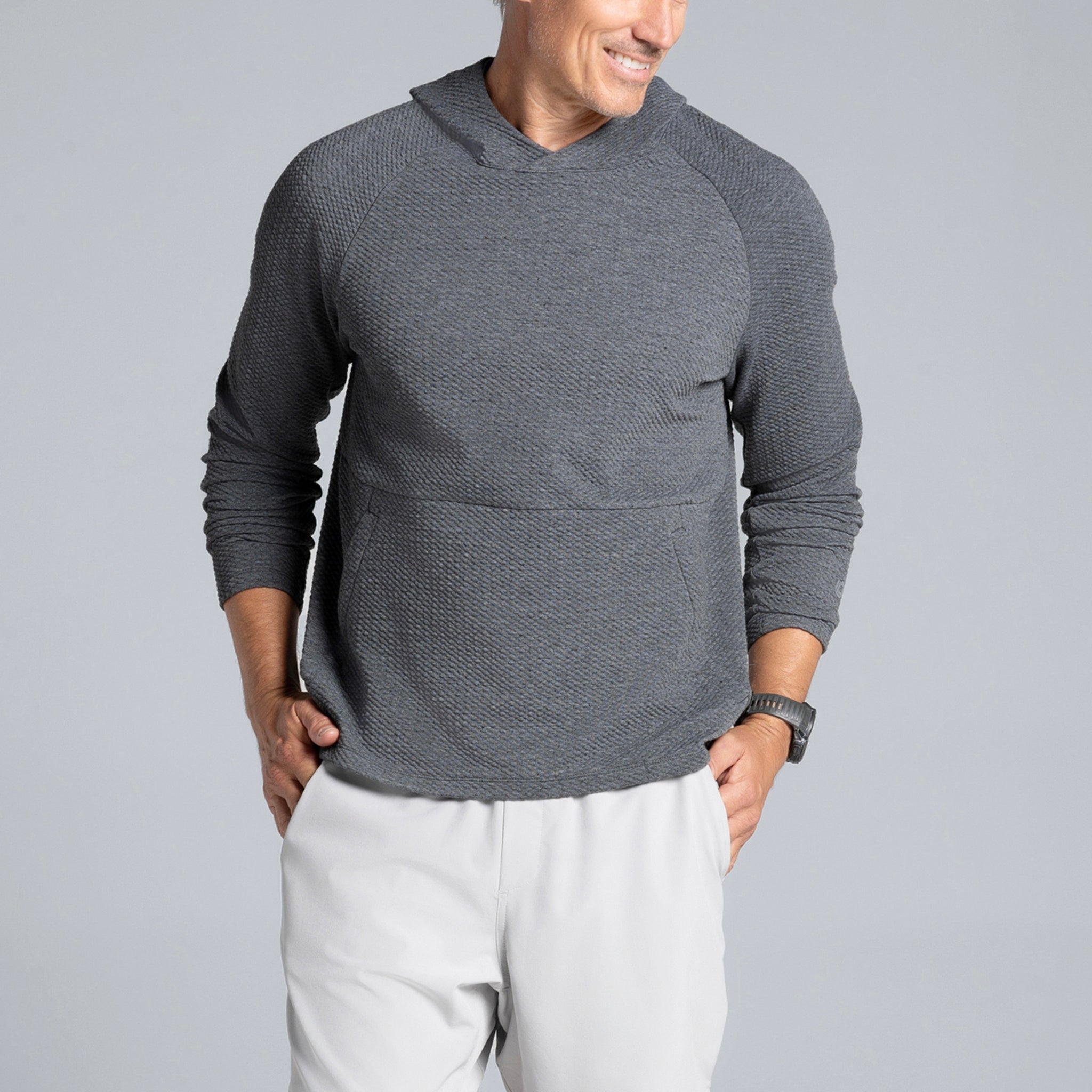 Solid Men's Popcorn Stitch Hoody 2.0