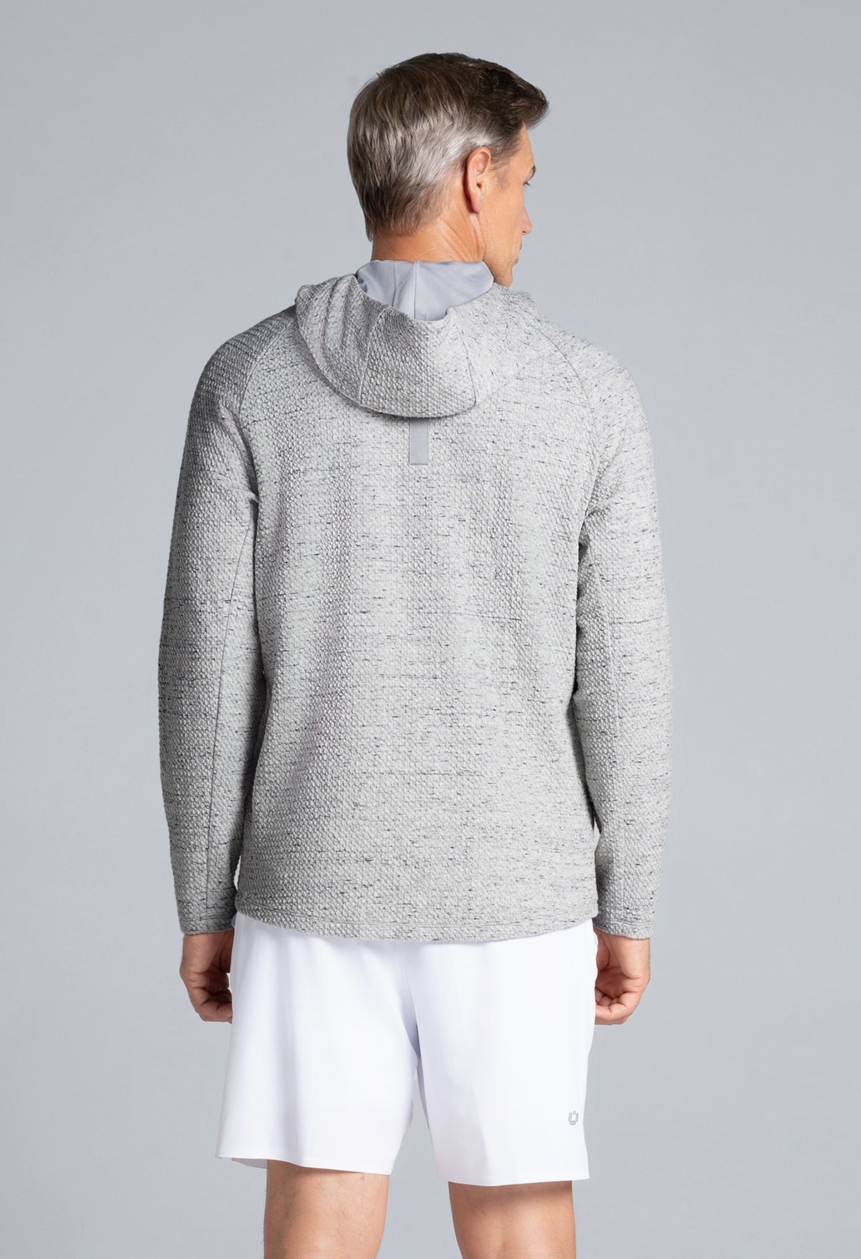 IBKÜL - Solid Popcorn Stitch Hoody - 94001 - Color: Oxford