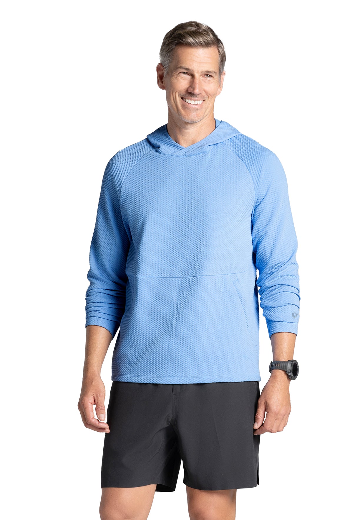 IBKÜL - Solid Popcorn Stitch Hoody - 94001 - Color: Peri