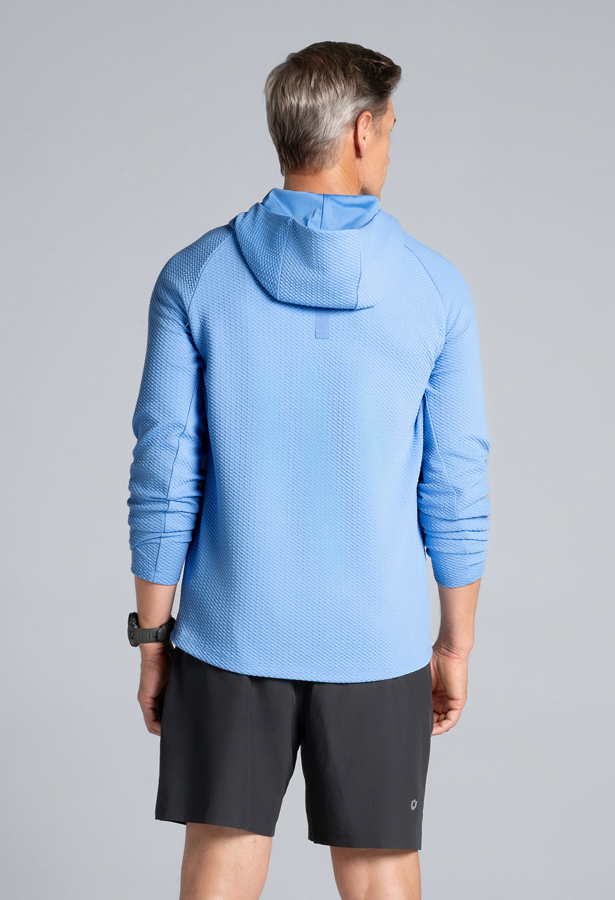IBKÜL - Solid Popcorn Stitch Hoody - 94001 - Color: Peri