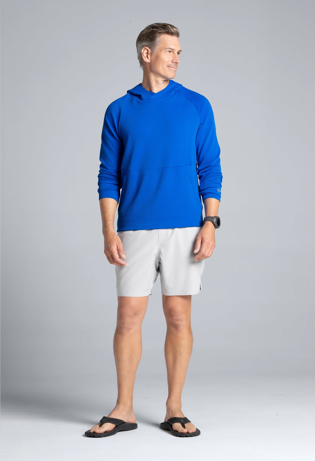 IBKÜL - Solid Popcorn Stitch Hoody - 94001 - Color: Royal