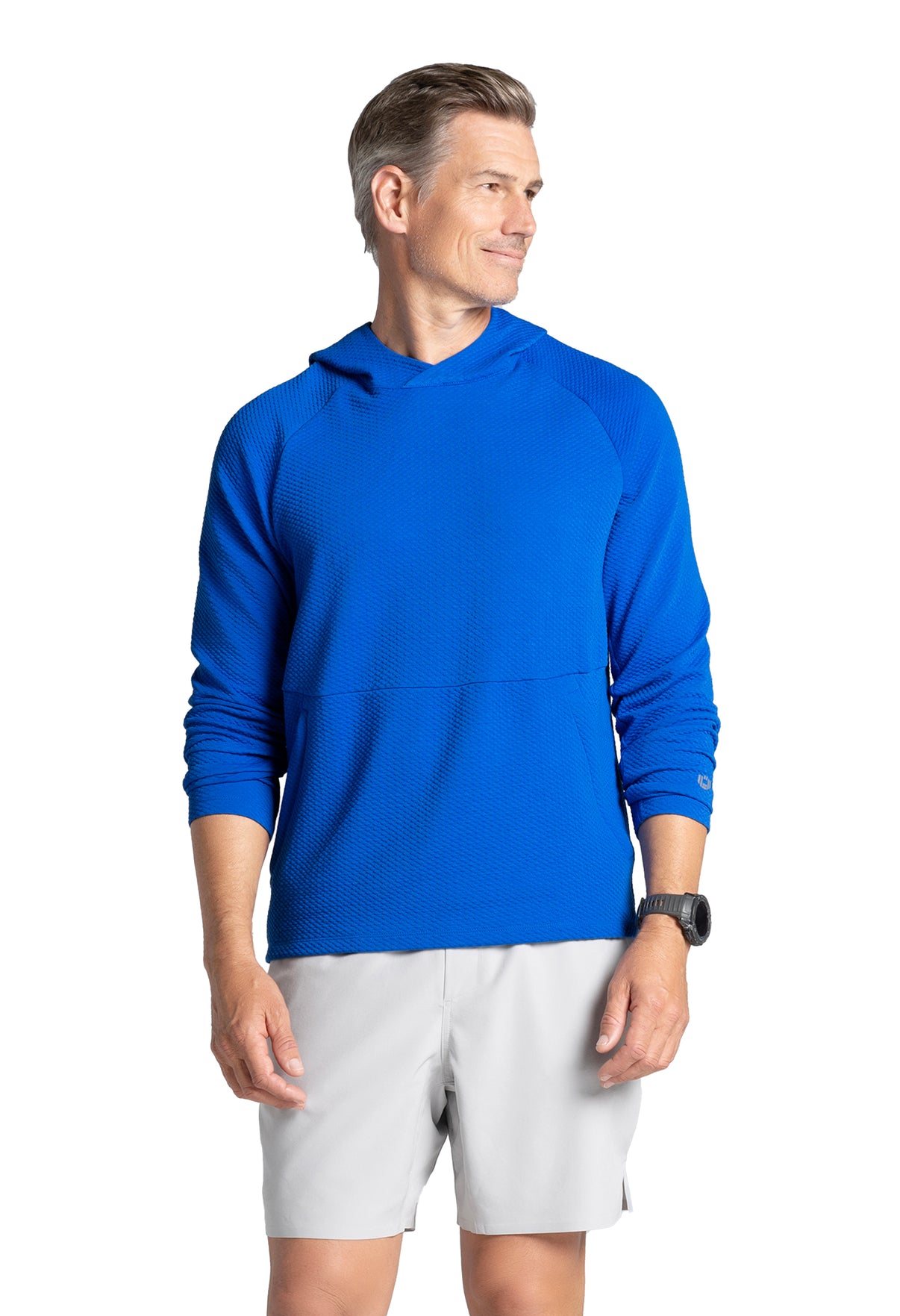 IBKÜL - Solid Popcorn Stitch Hoody - 94001 - Color: Royal