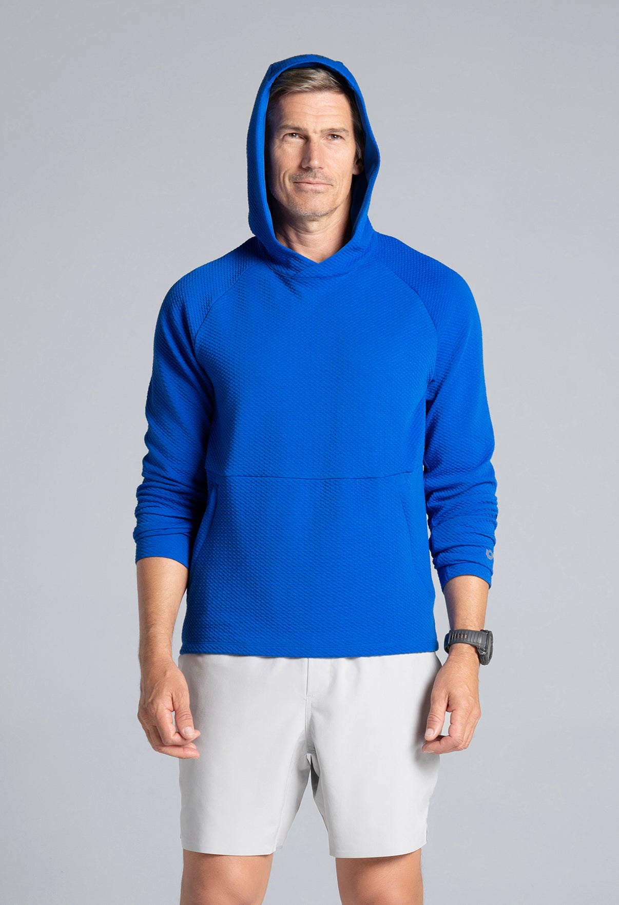 IBKÜL - Solid Popcorn Stitch Hoody - 94001 - Color: Royal
