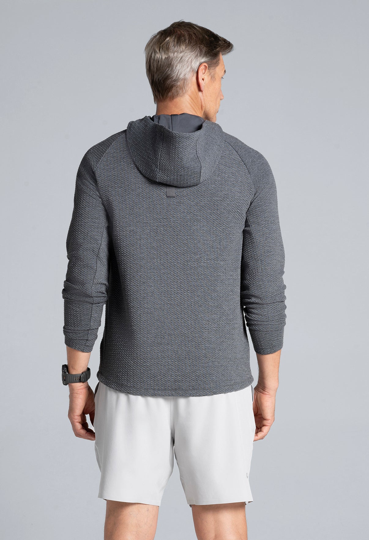 IBKÜL - Solid Popcorn Stitch Hoody - 94001 - Color: Black