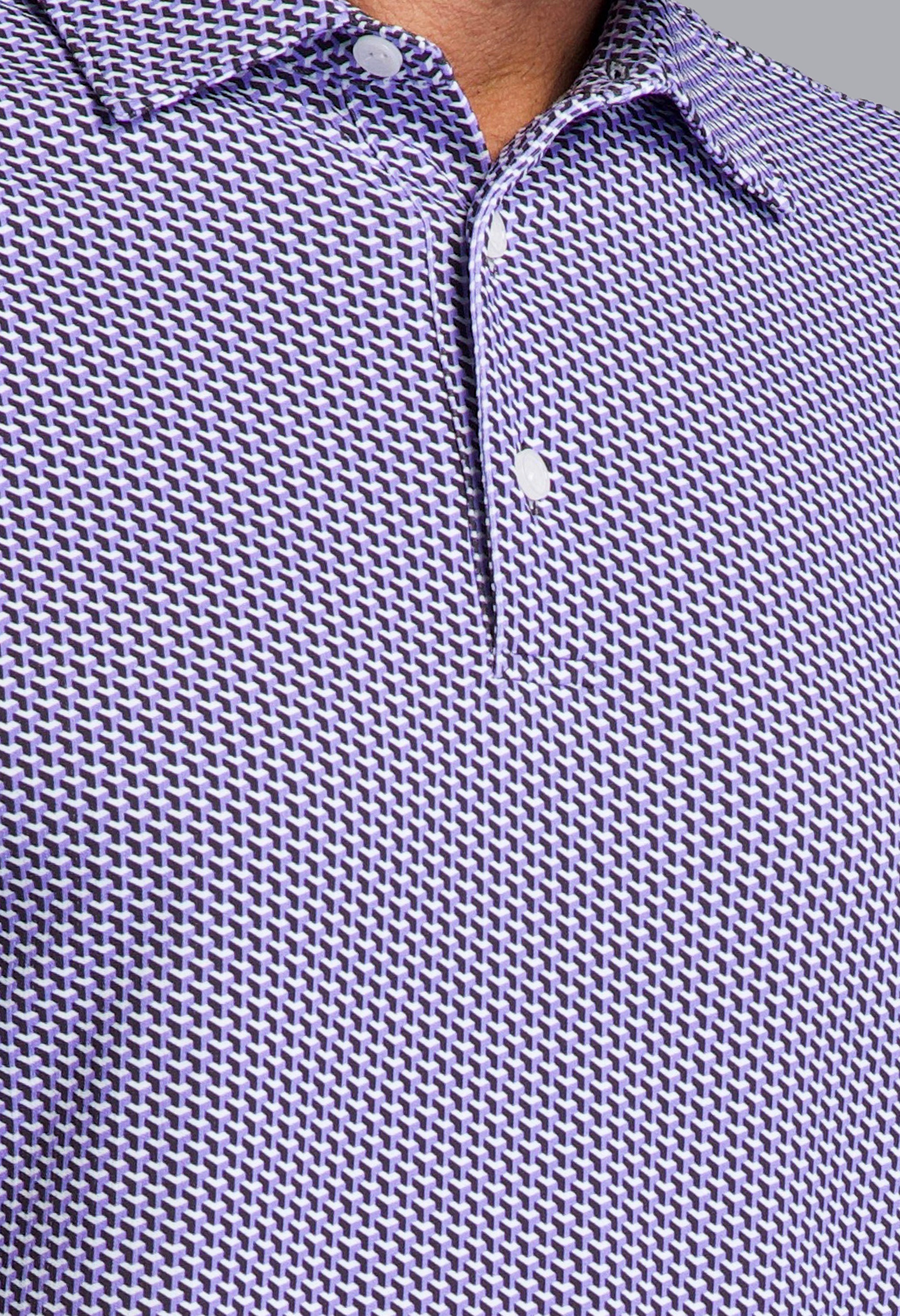 Cube Art Long Sleeve Polo