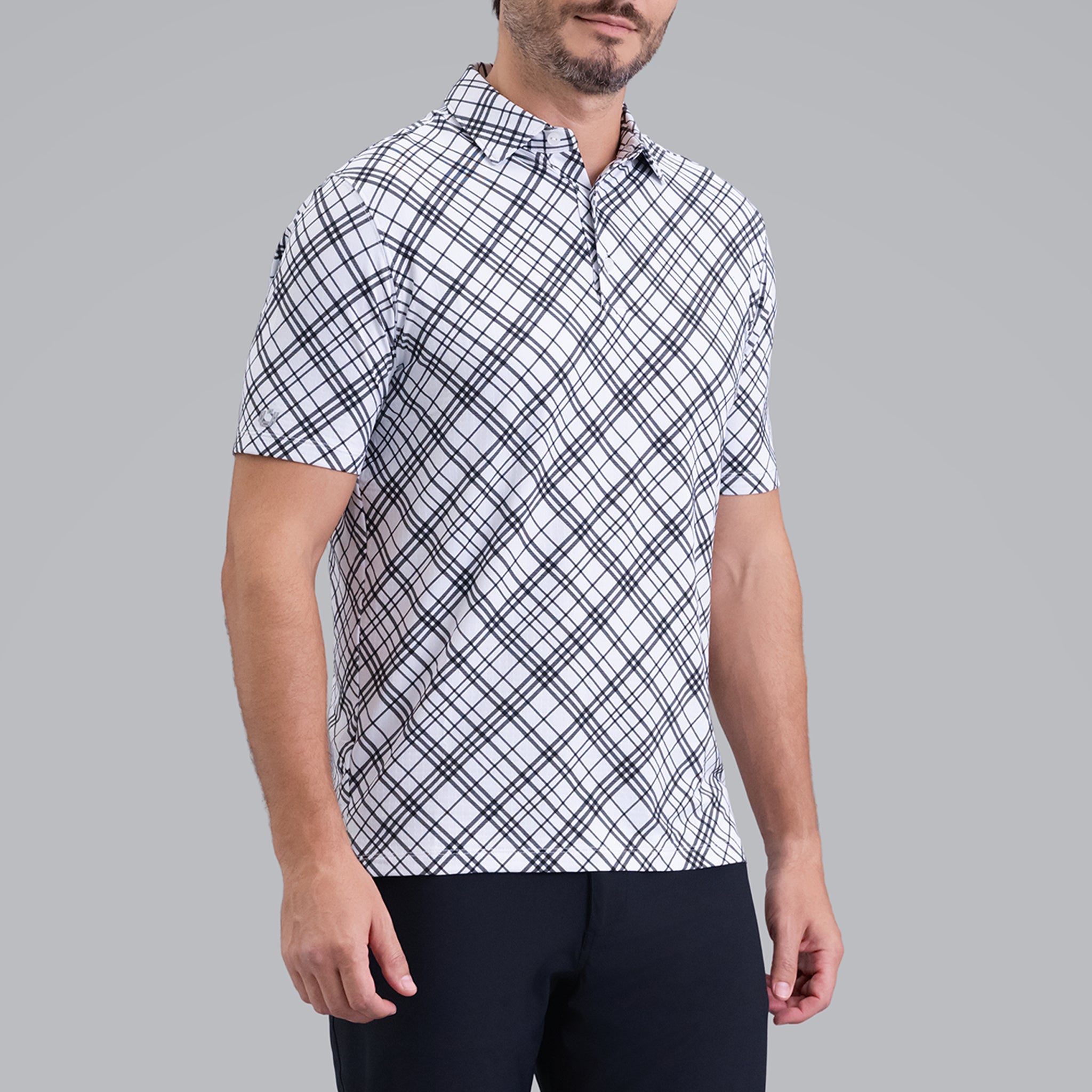 Tony Print Short Sleeve Polo (Modern Fit)