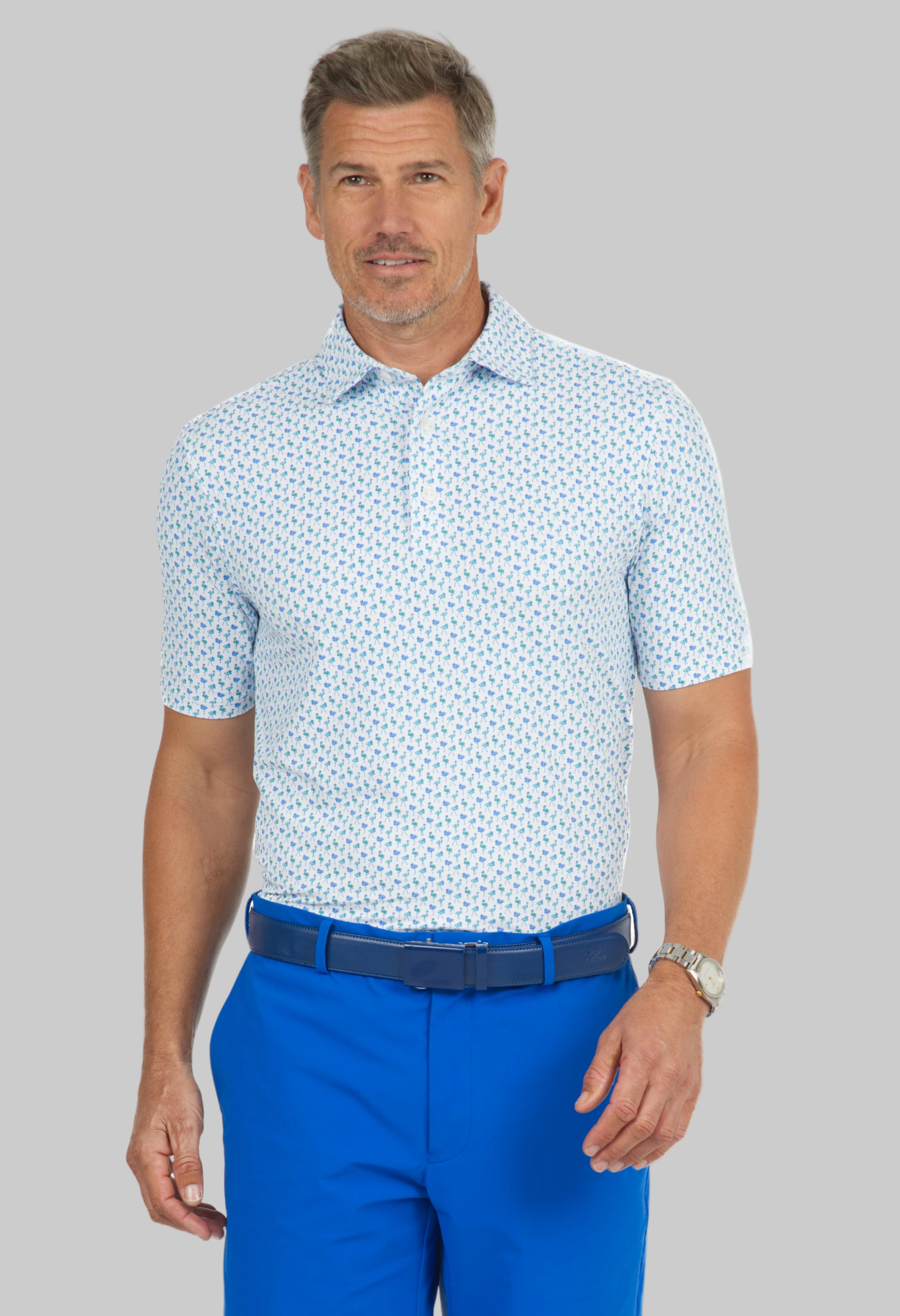 Flamingo's Print Short Sleeve Polo - 94146 (Modern Fit)
