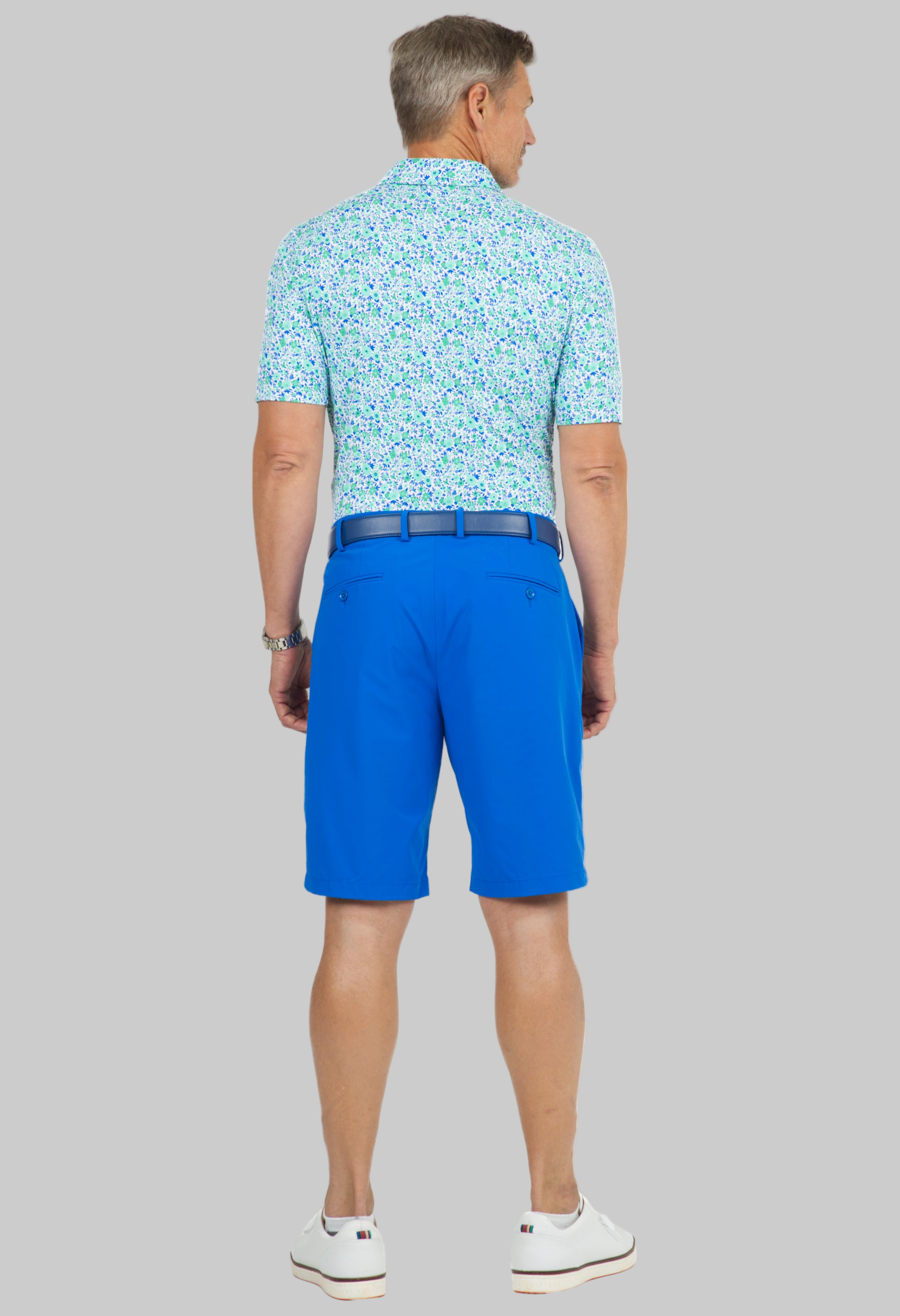 Flower Power Print Short Sleeve Polo - 94148 (Modern Fit)