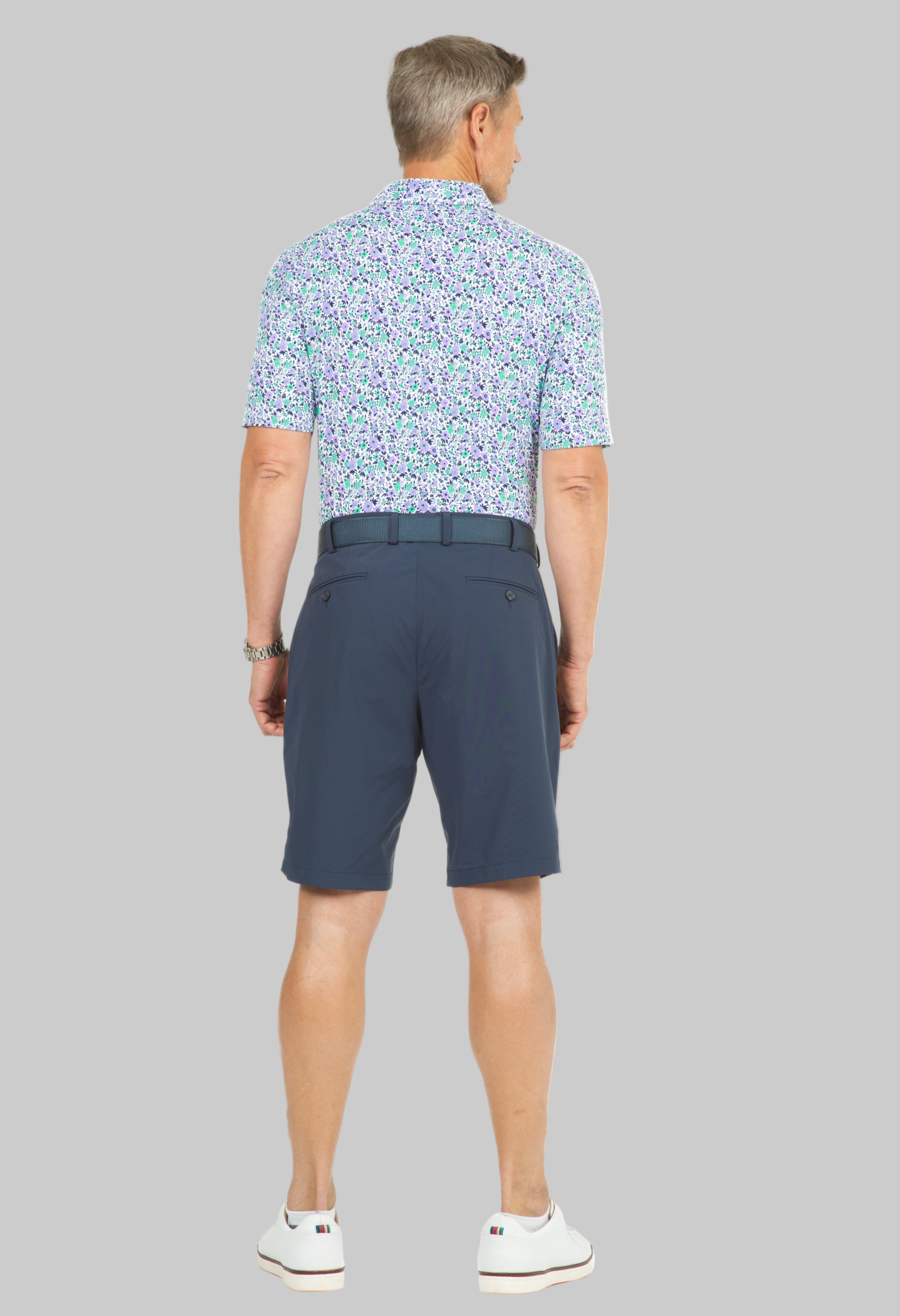 Flower Power Print Short Sleeve Polo - 94148 (Modern Fit)