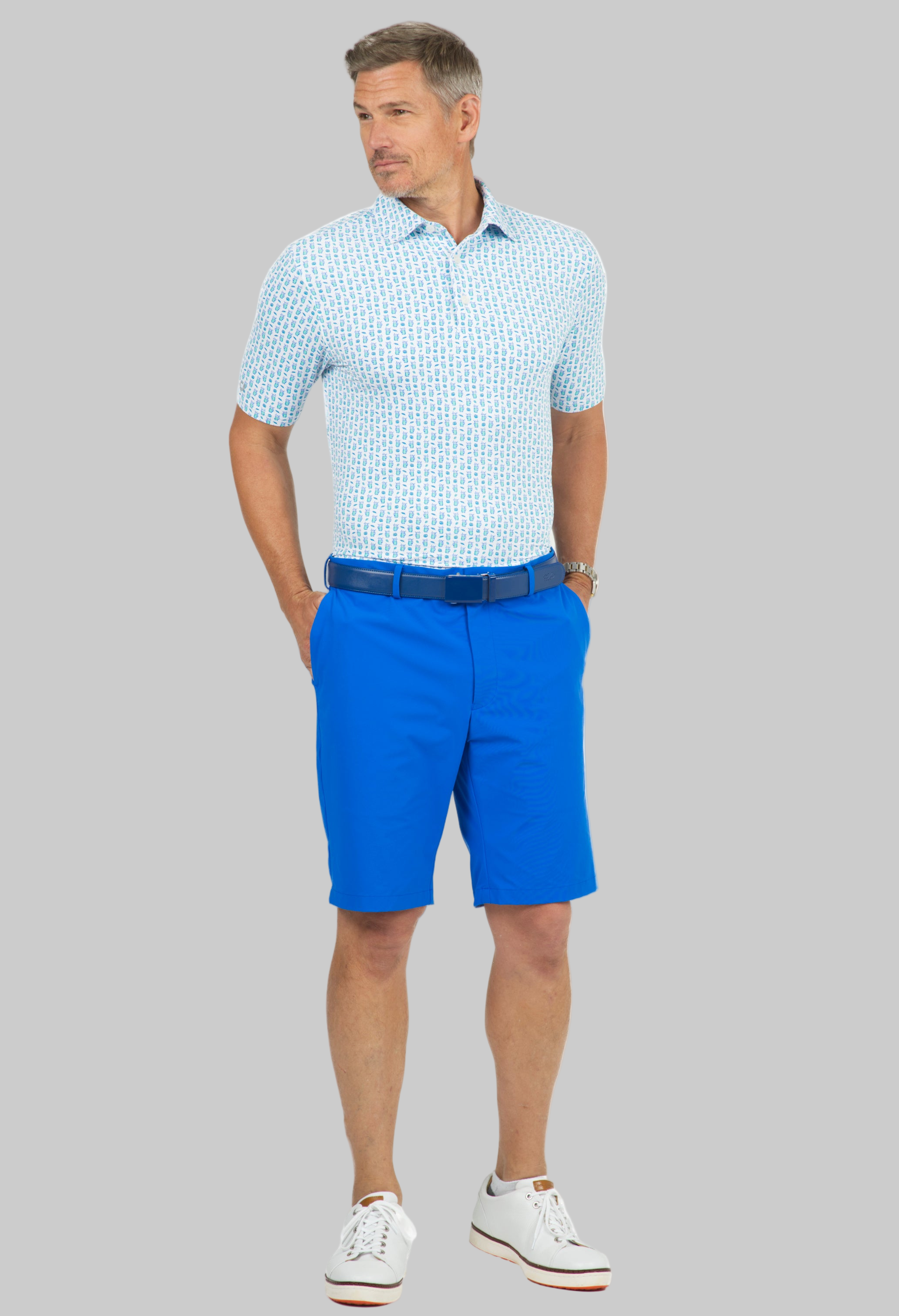 Beer & Pretzels Print Short Sleeve Polo - 94149 (Modern Fit)