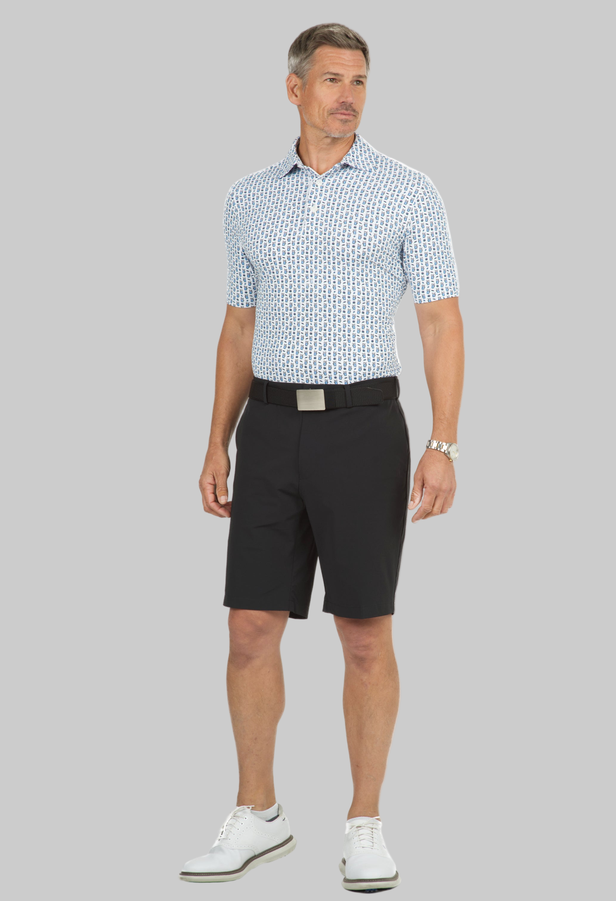 Beer & Pretzels Print Short Sleeve Polo - 94149 (Modern Fit)