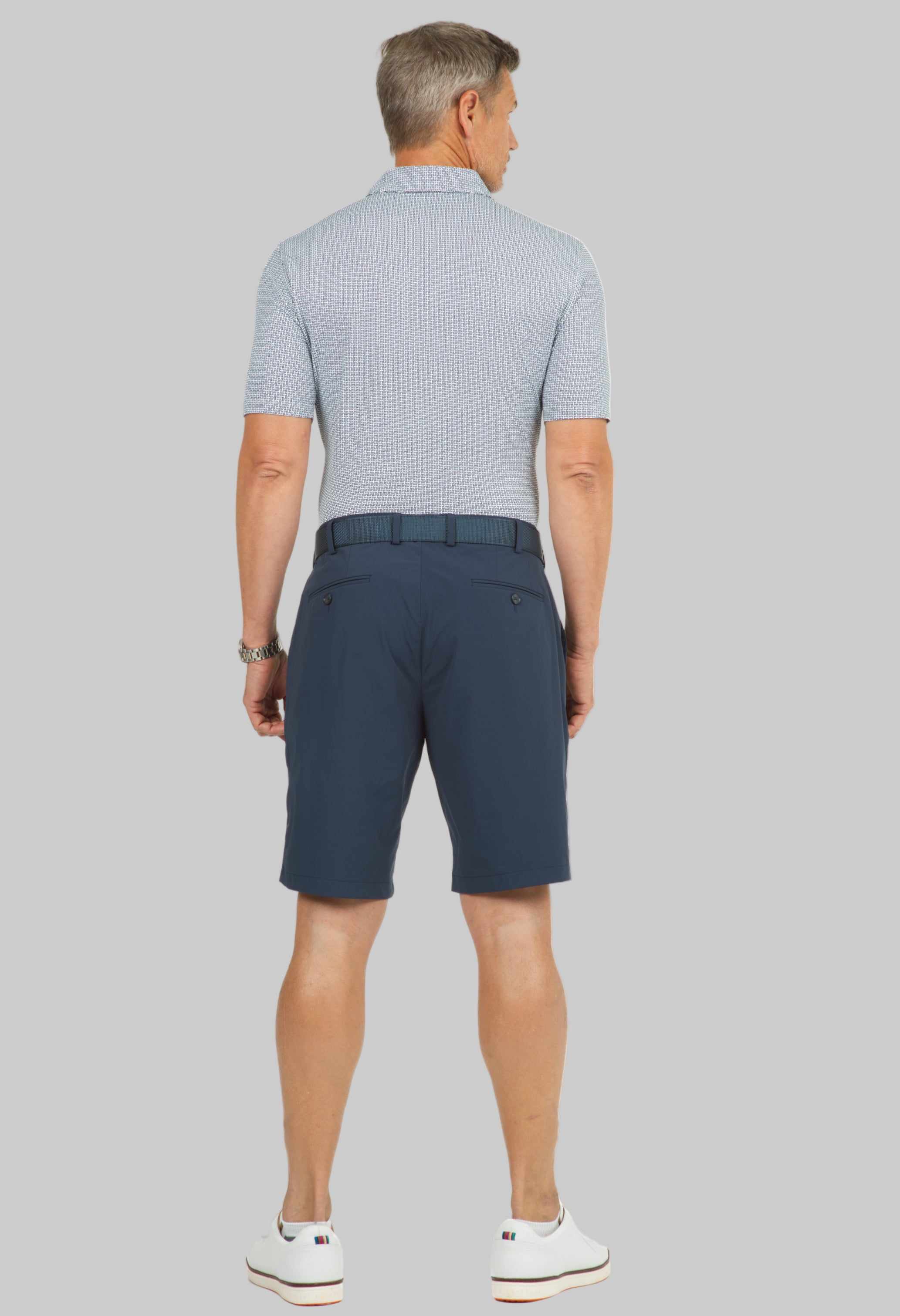 Circle Grid Print Short Sleeve Polo – 94150 (Modern Fit)