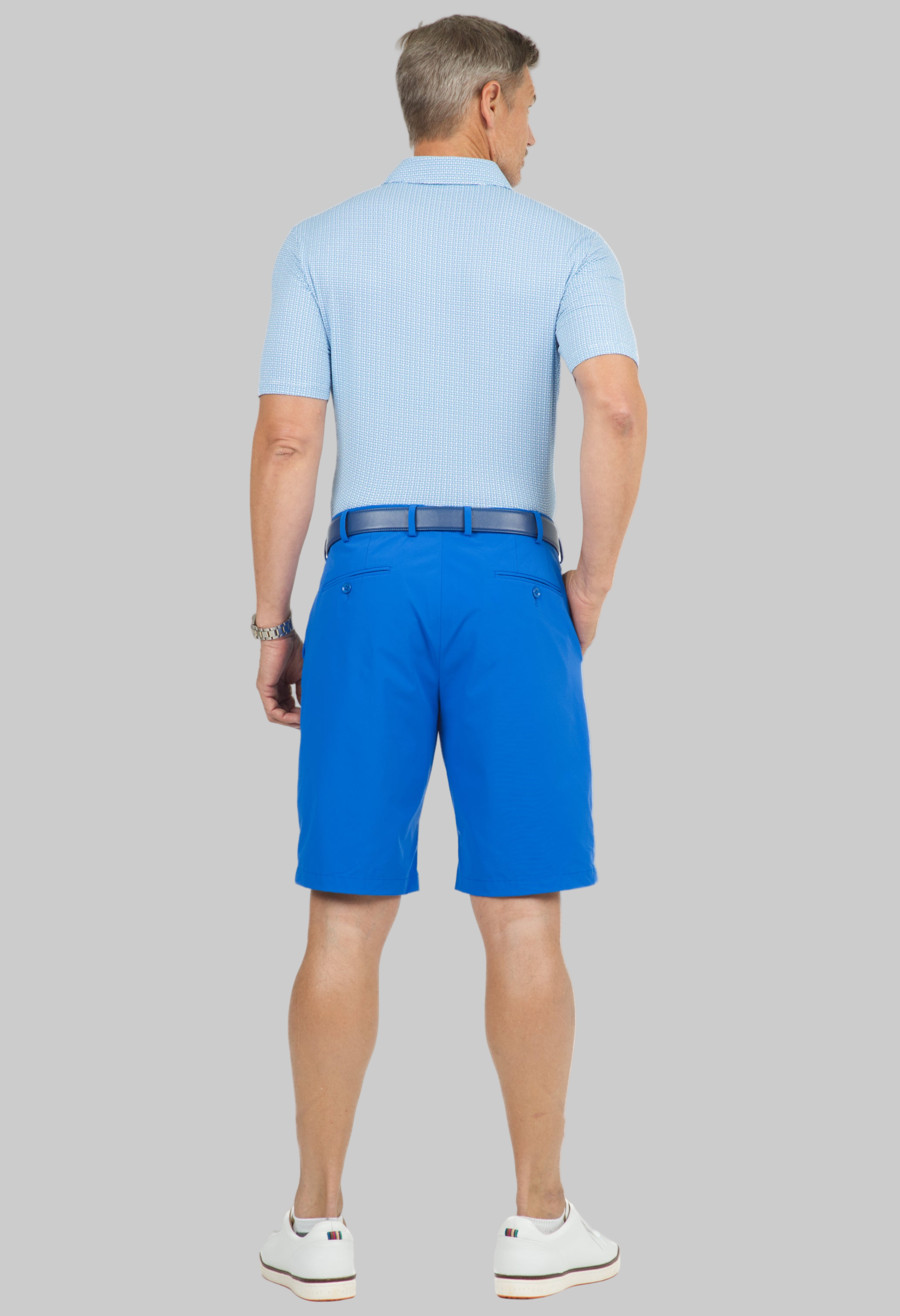 Circle Grid Print Short Sleeve Polo – 94150 (Modern Fit)