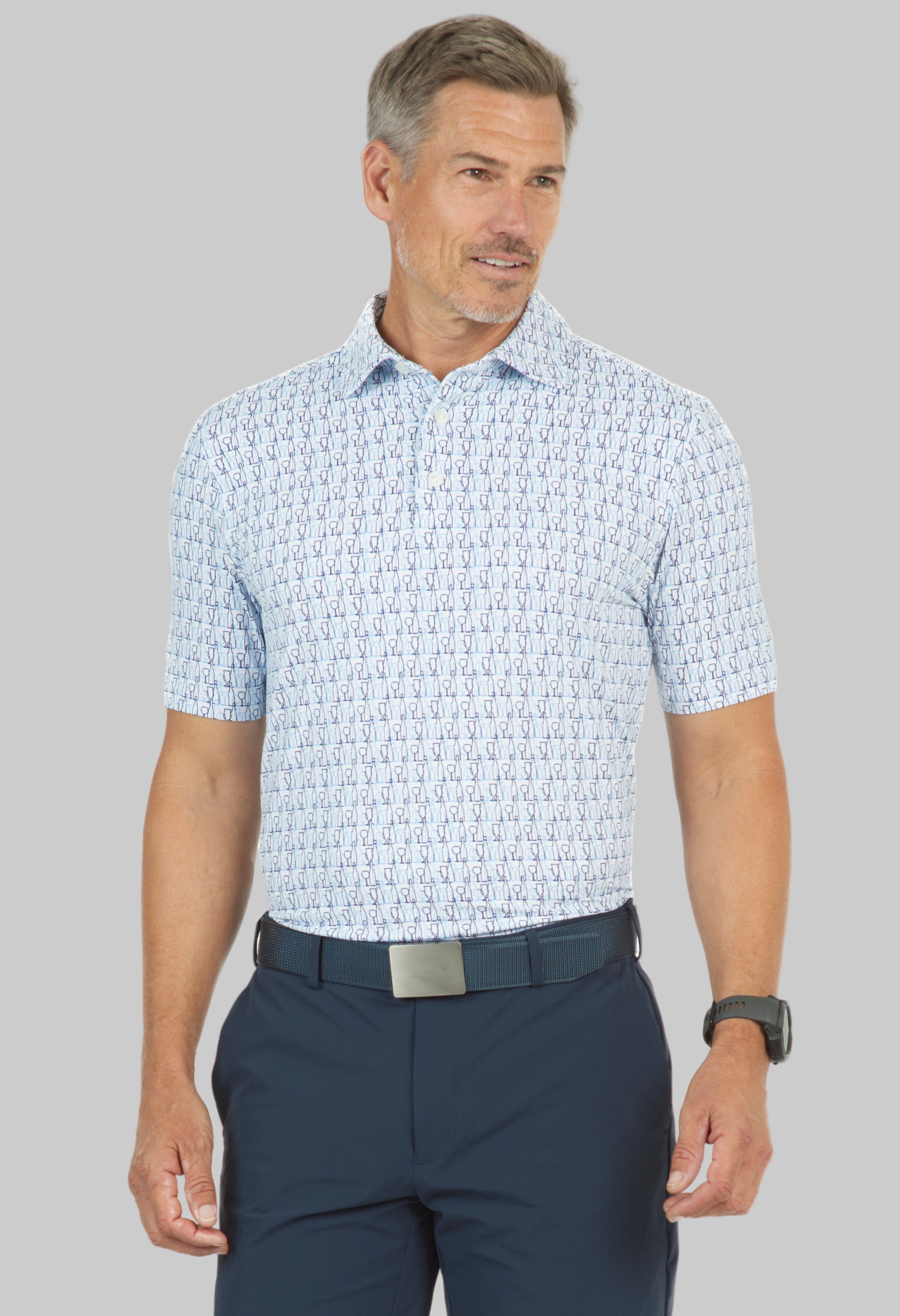 Happy Hour Print Short Sleeve Polo – 94152 (Modern Fit)
