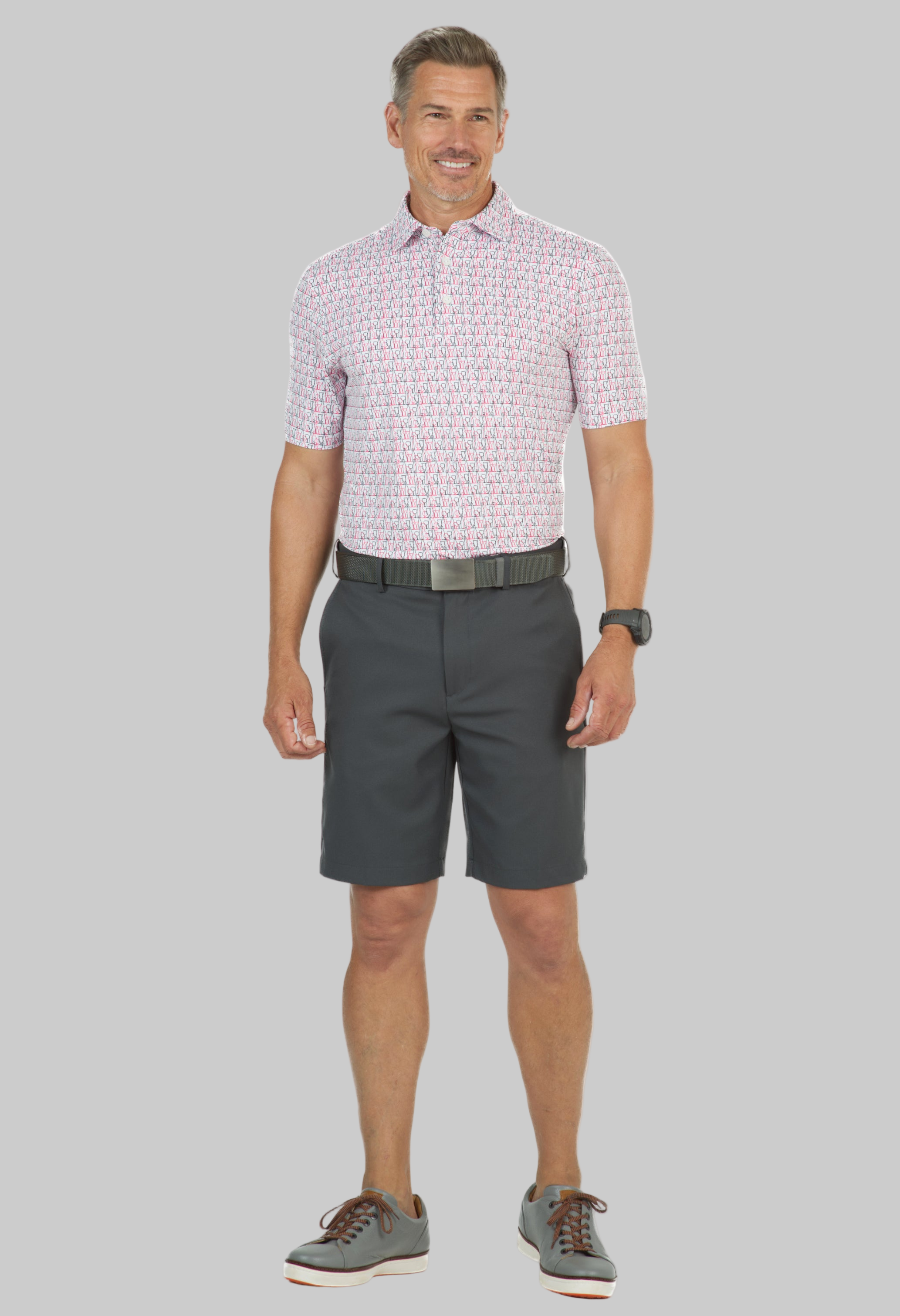 Happy Hour Print Short Sleeve Polo – 94152 (Modern Fit)