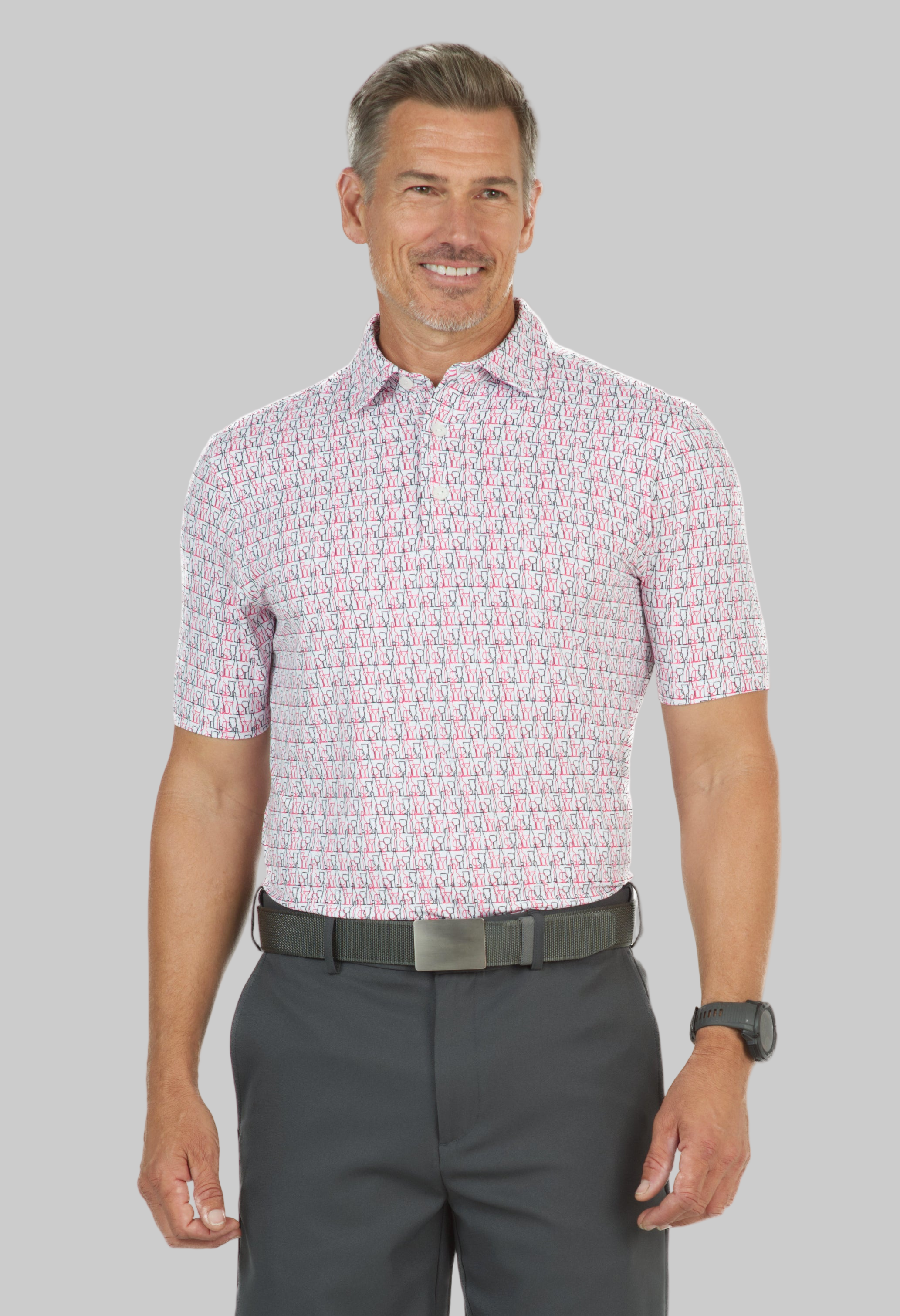 Happy Hour Print Short Sleeve Polo – 94152 (Modern Fit)