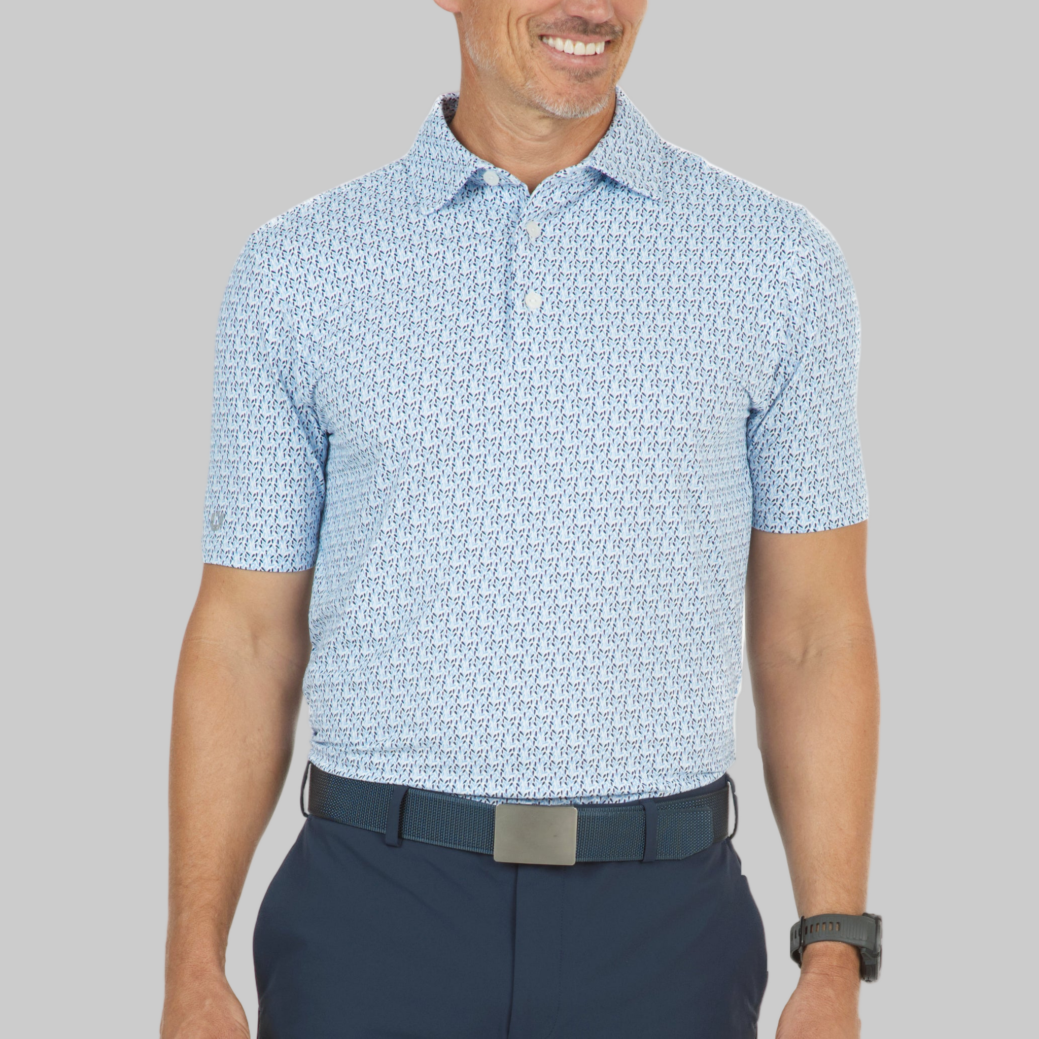 Petals Print Short Sleeve Polo – 94155 (Modern Fit)