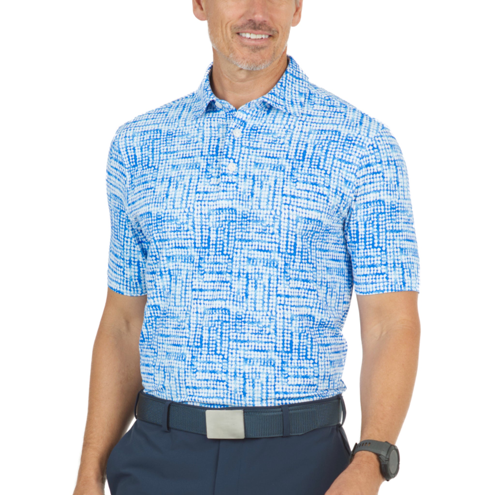 Cary Print Short Sleeve Polo – 94157 (Modern Fit)