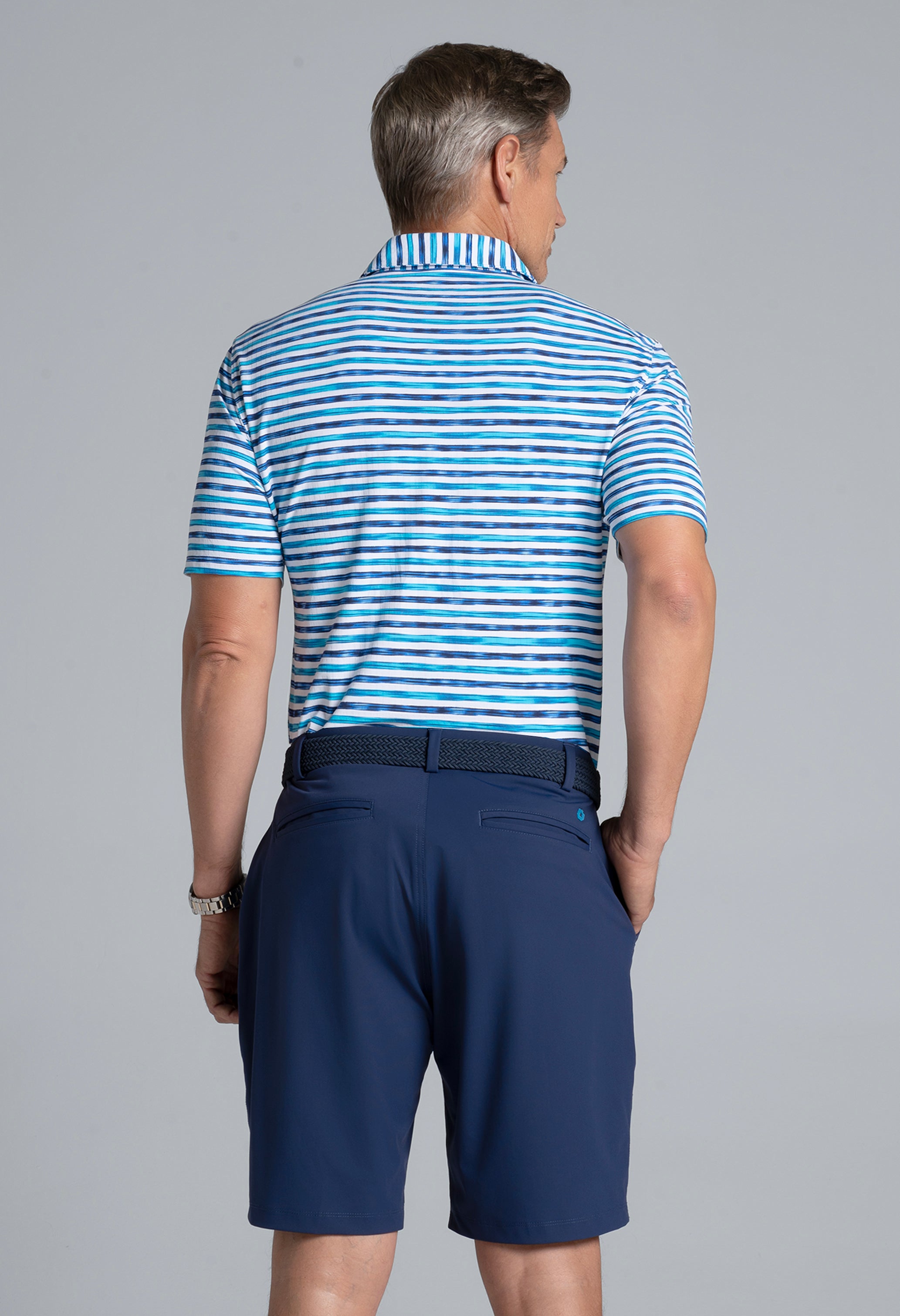Landon Print Short Sleeve Polo (Modern Fit)