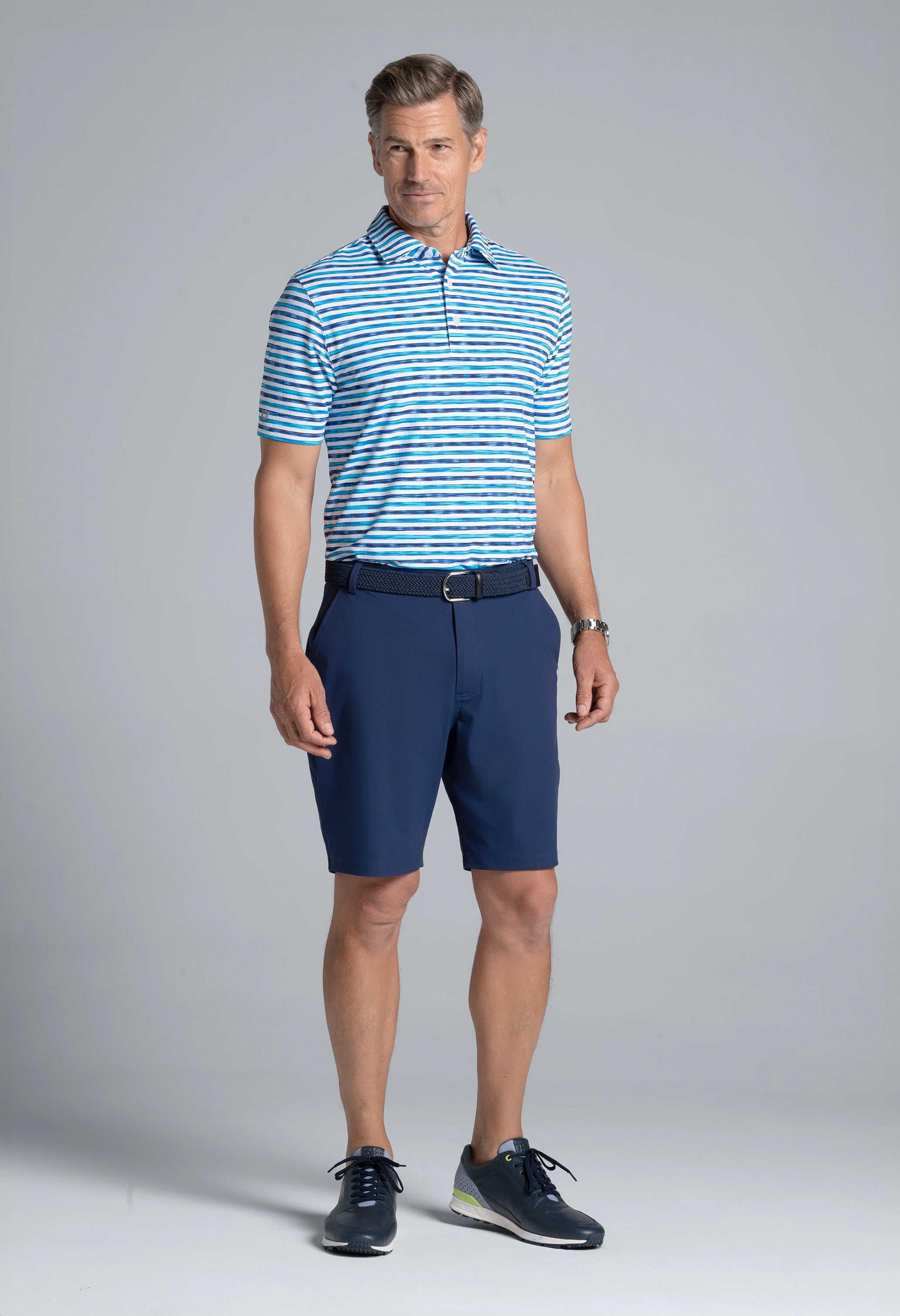 Landon Print Short Sleeve Polo (Modern Fit)