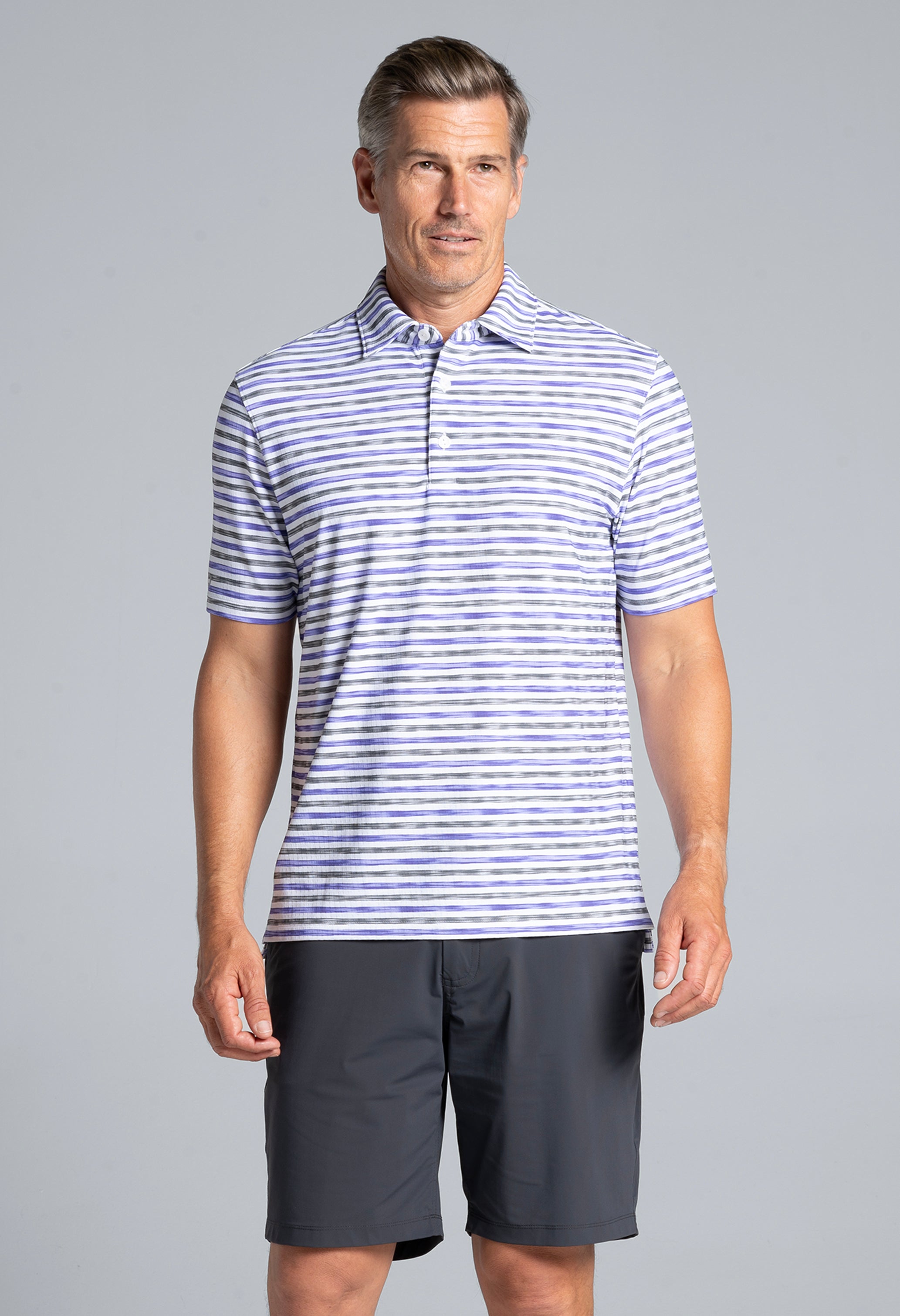 Landon Print Short Sleeve Polo (Modern Fit)