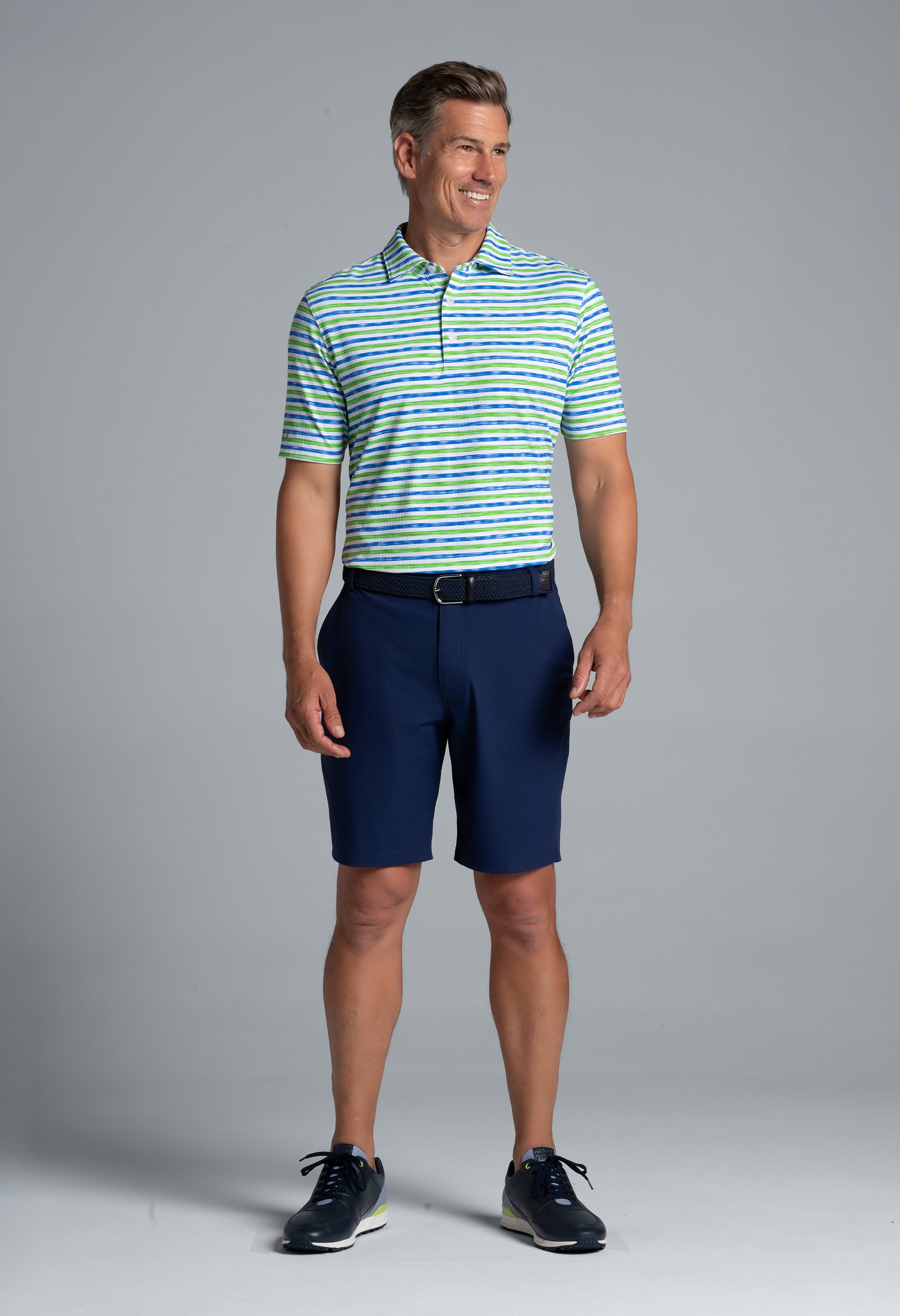Landon Print Short Sleeve Polo (Modern Fit)