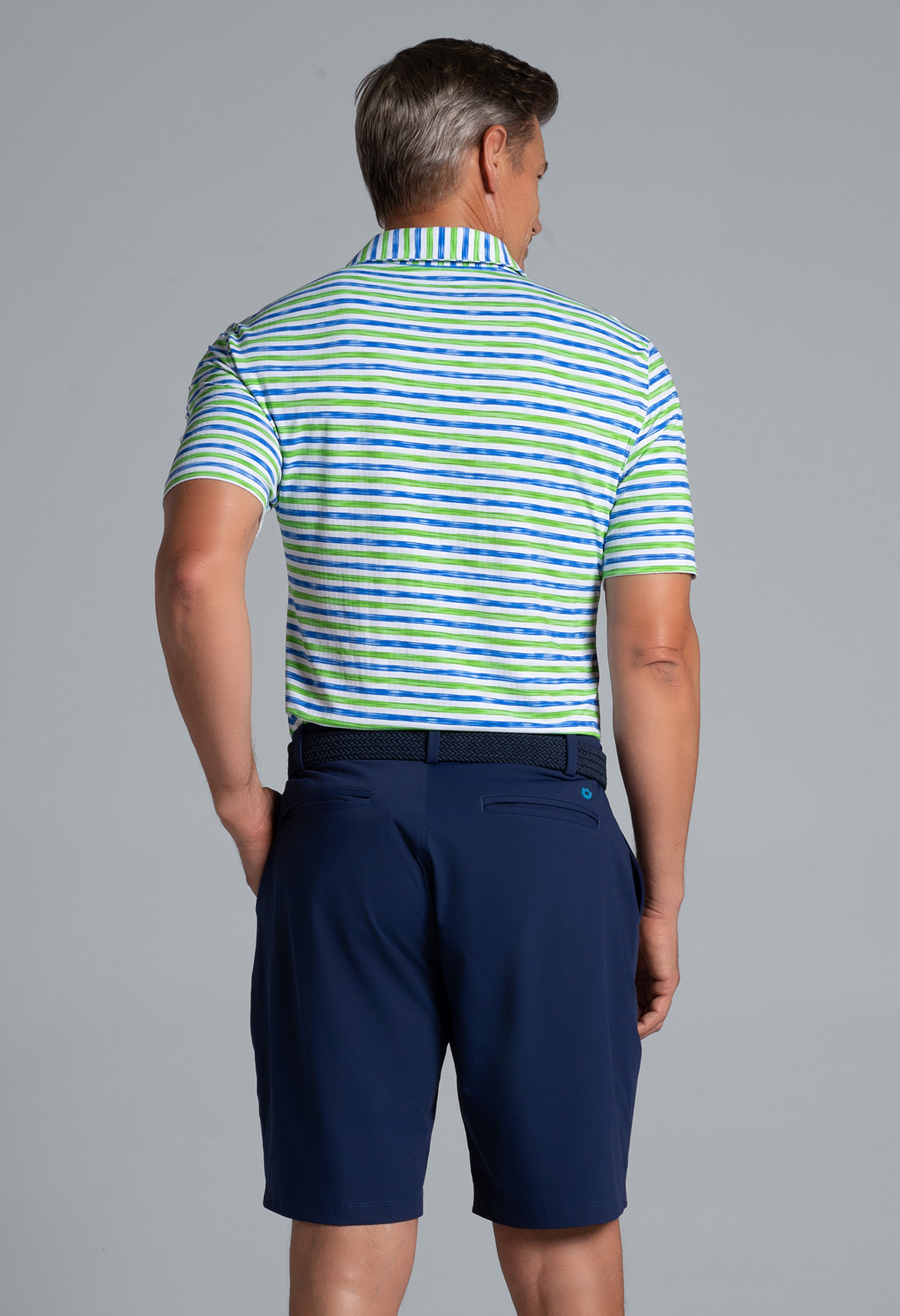 Landon Print Short Sleeve Polo (Modern Fit)