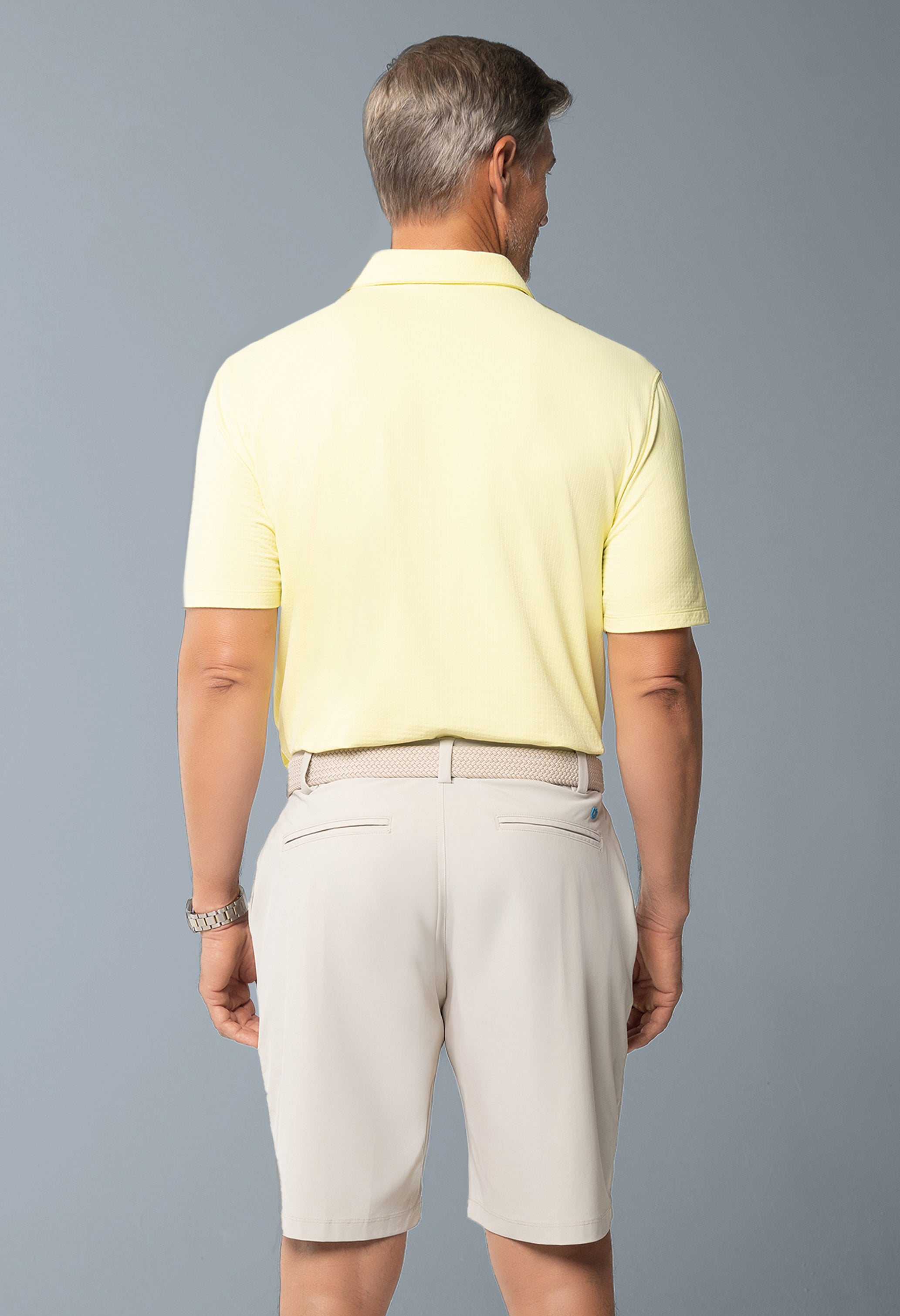 IBKÜL - Lucky Charm Print Short Sleeve Polo – 94176 (Modern Fit) - Color: Butter