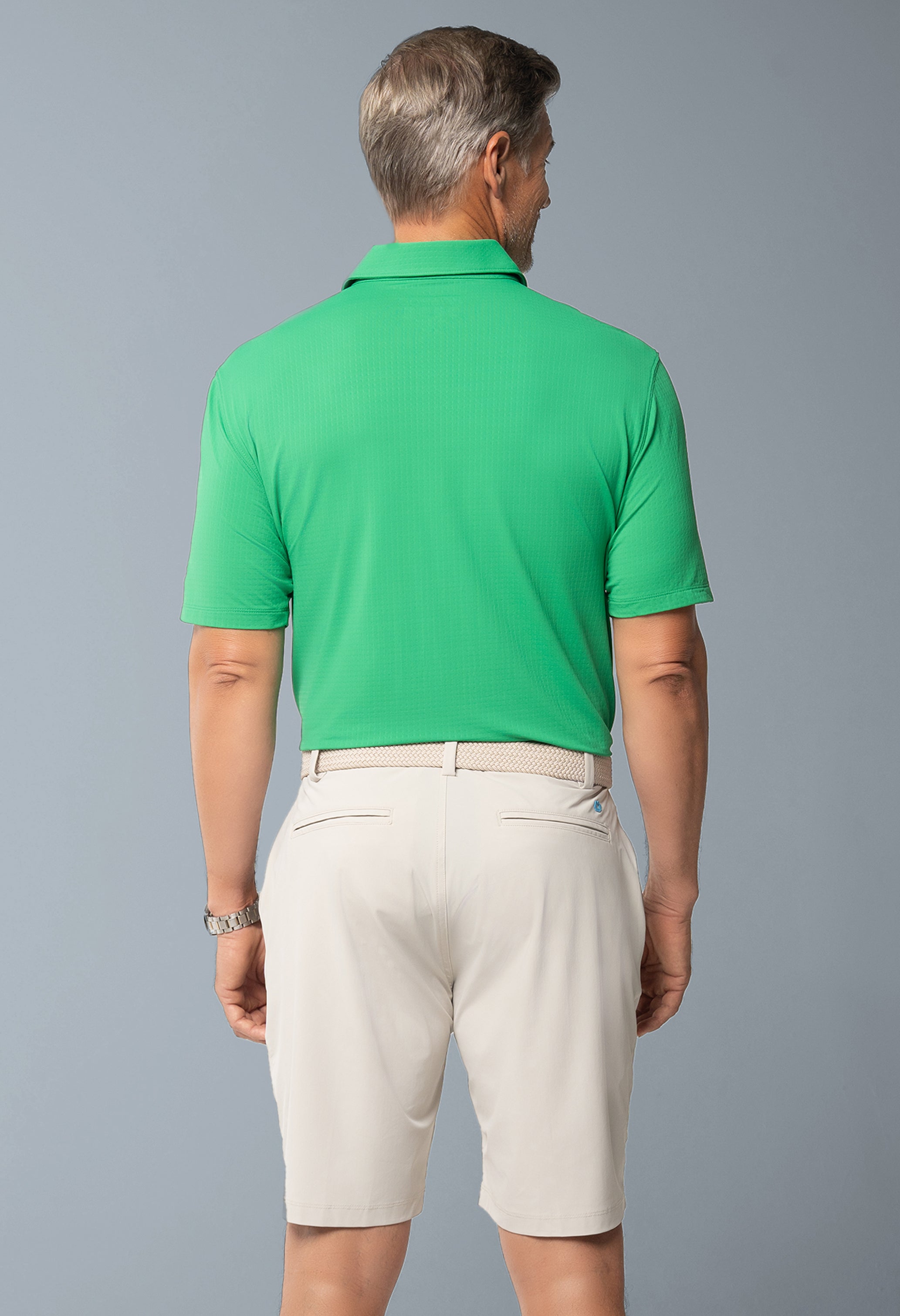 IBKÜL - Lucky Charm Print Short Sleeve Polo – 94176 (Modern Fit) - Color: Kelly Green