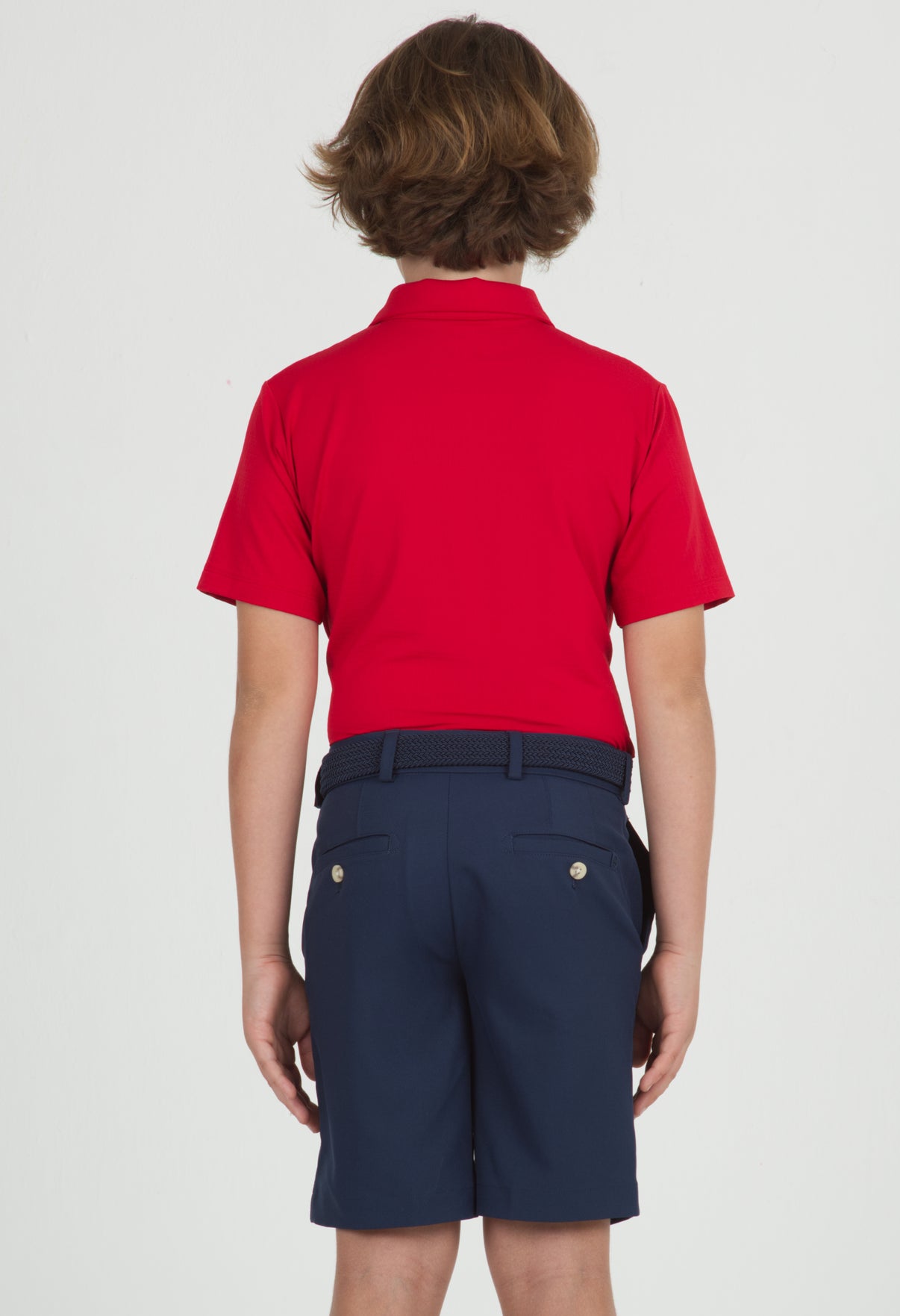 IBKÜL - Youth Solid Short Sleeve Polo - 94199B - Color: Red